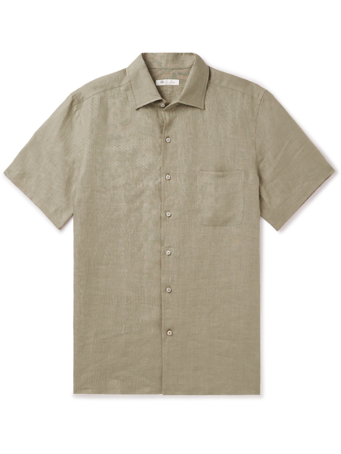 Loro Piana Arizona Linen Shirt In Green