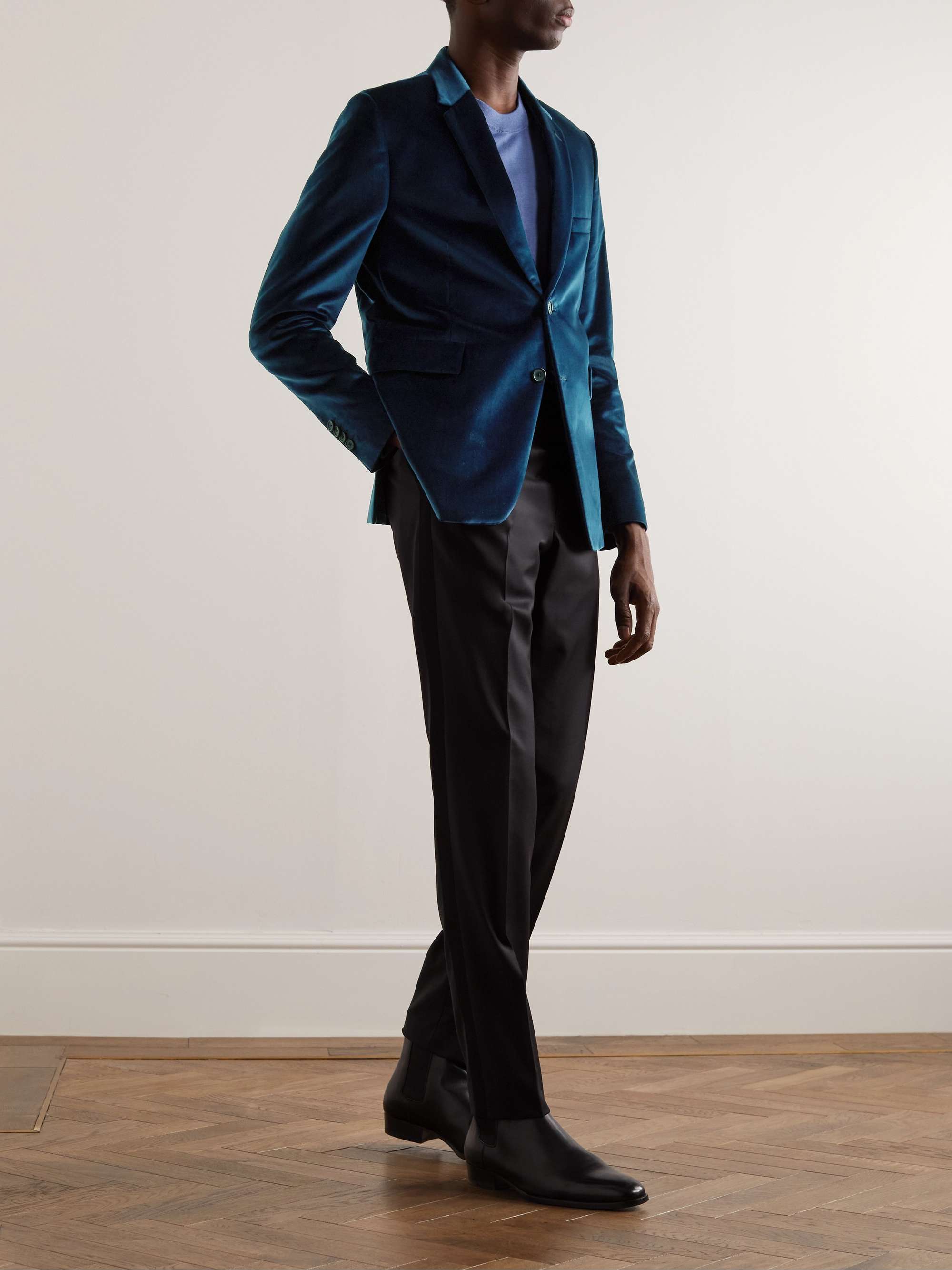 Slim-Fit Cotton-Velvet Tuxedo Jacket
