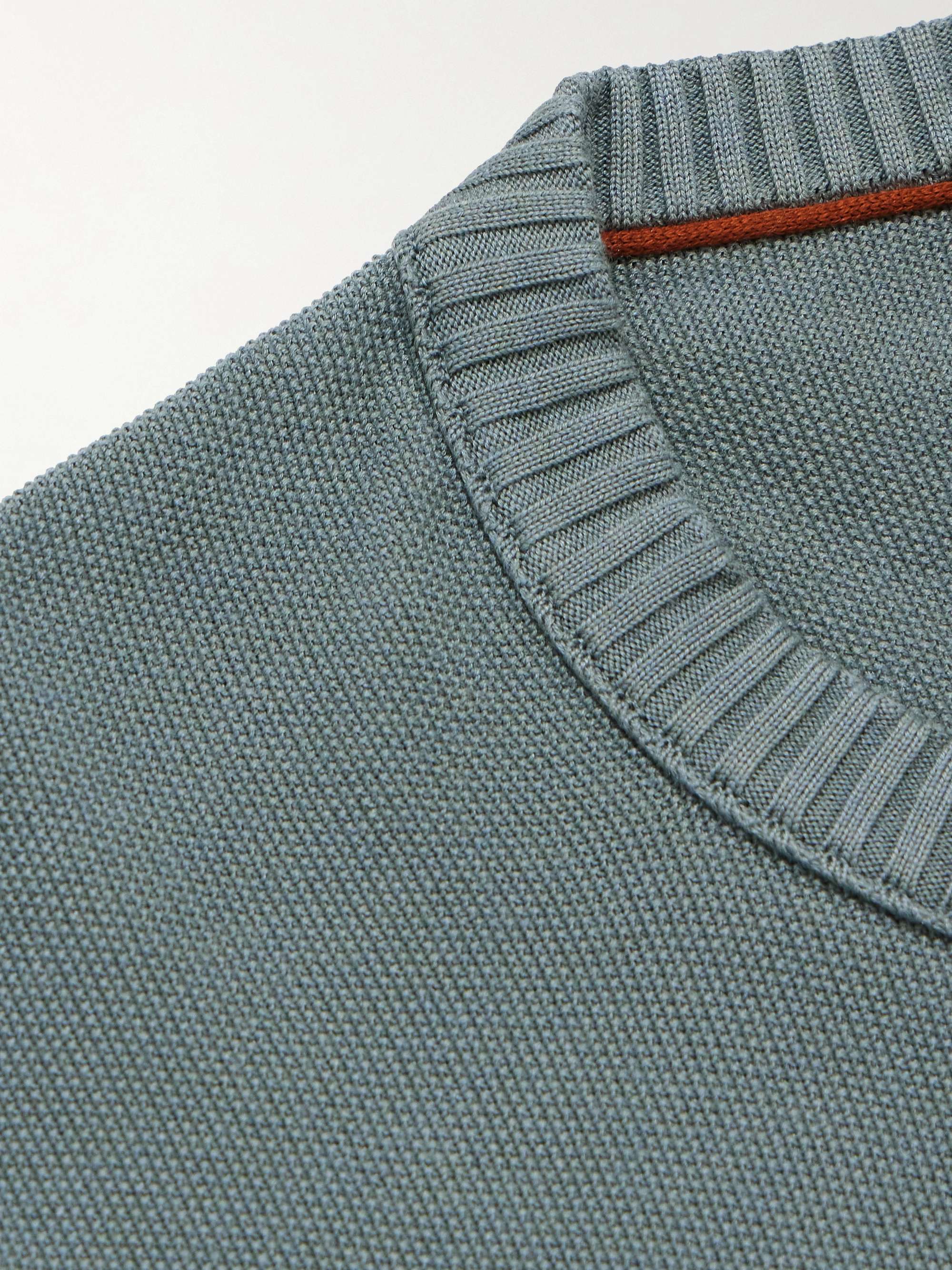 LORO PIANA Cotton and Silk-Blend Piqué T-Shirt