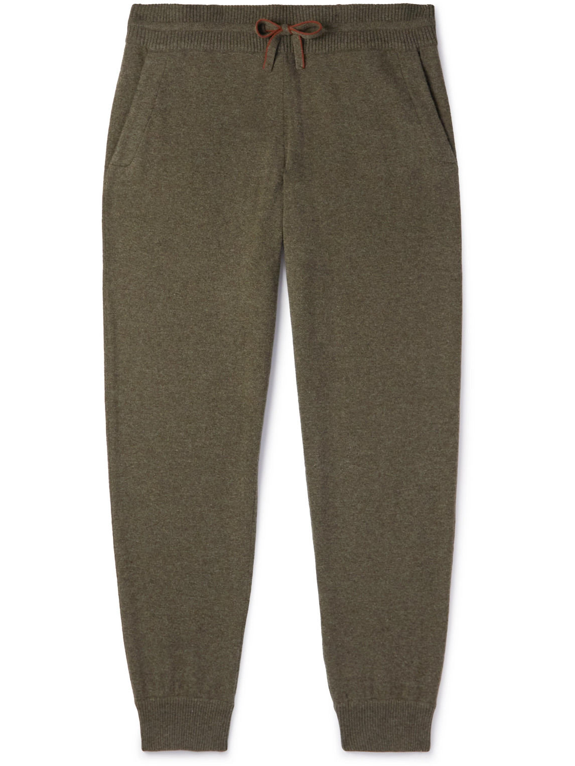 Loro Piana Harrison Tapered Cashmere Sweatpants In Green