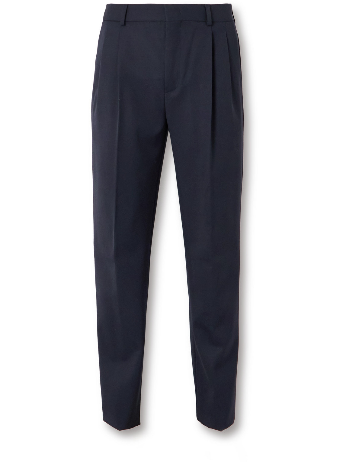 Loro Piana City Slim-fit Virgin Wool Trousers In Blue