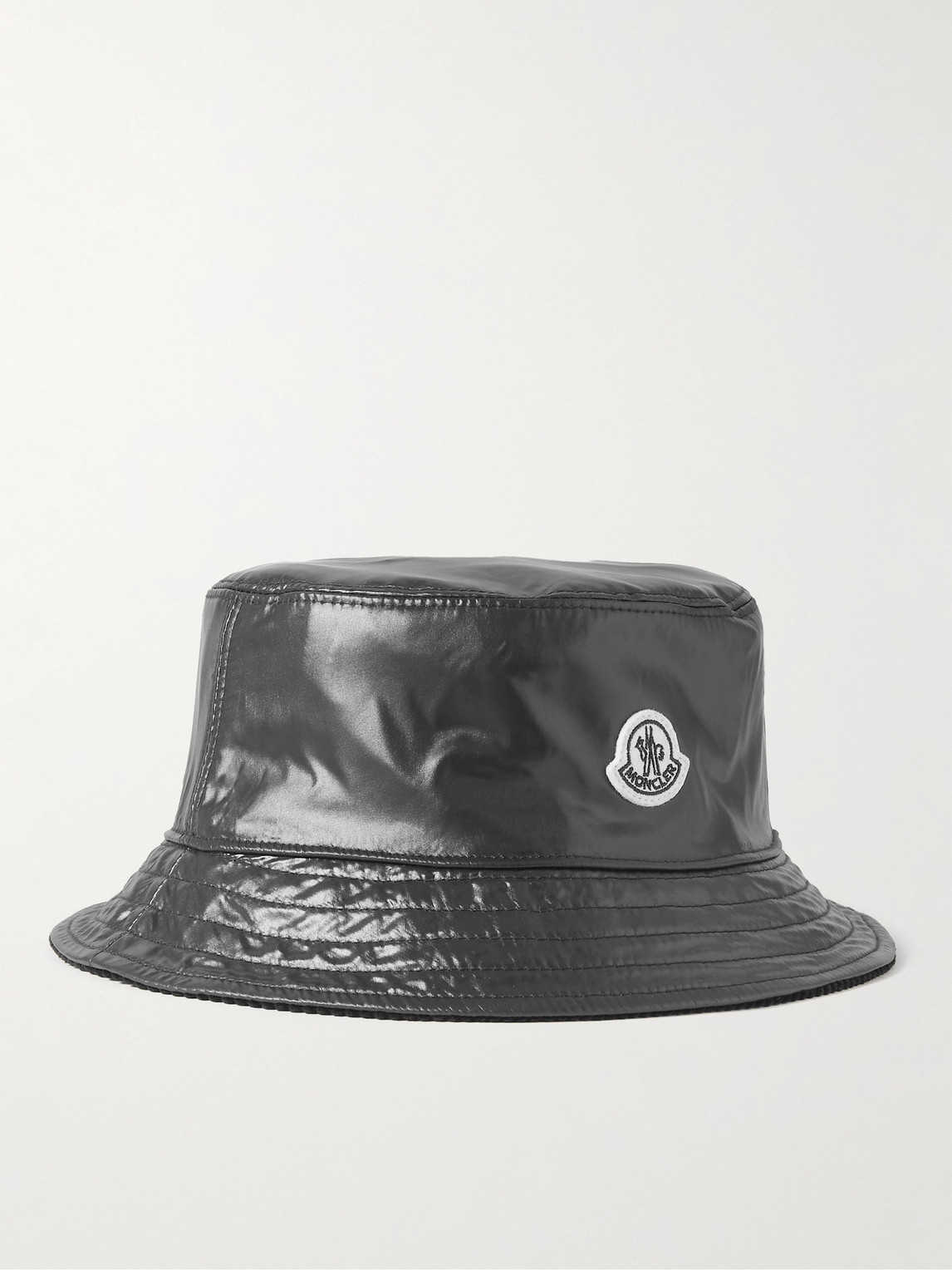 Shop Moncler Genius 7 Moncler Frgmt Hiroshi Fujiwara Reversible Cotton-corduroy And Shell Bucket Hat In Black