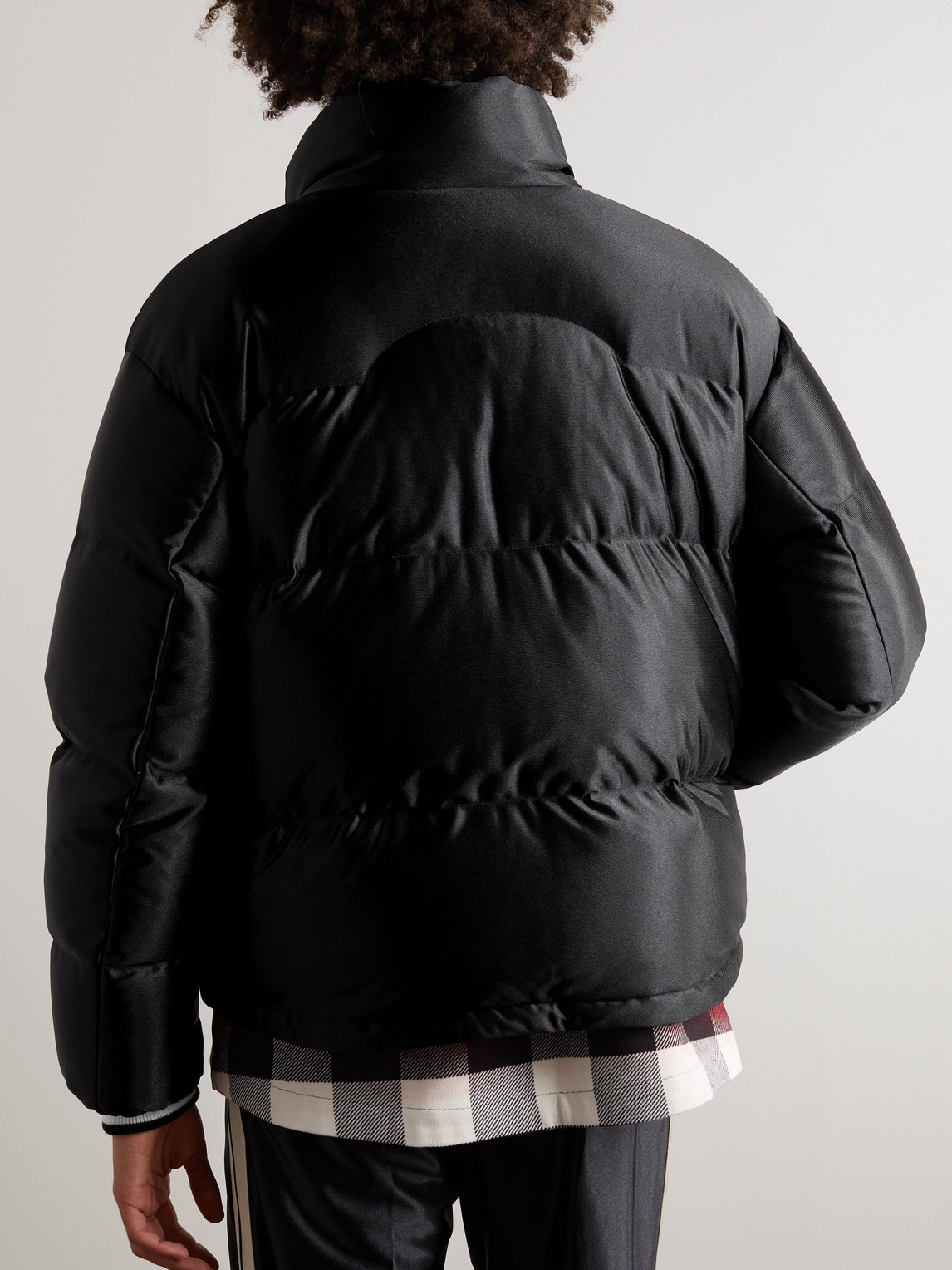 Shop Moncler Genius 8 Palm Angels Keon Logo-appliquéd Quilted Shell Down Jacket In Black