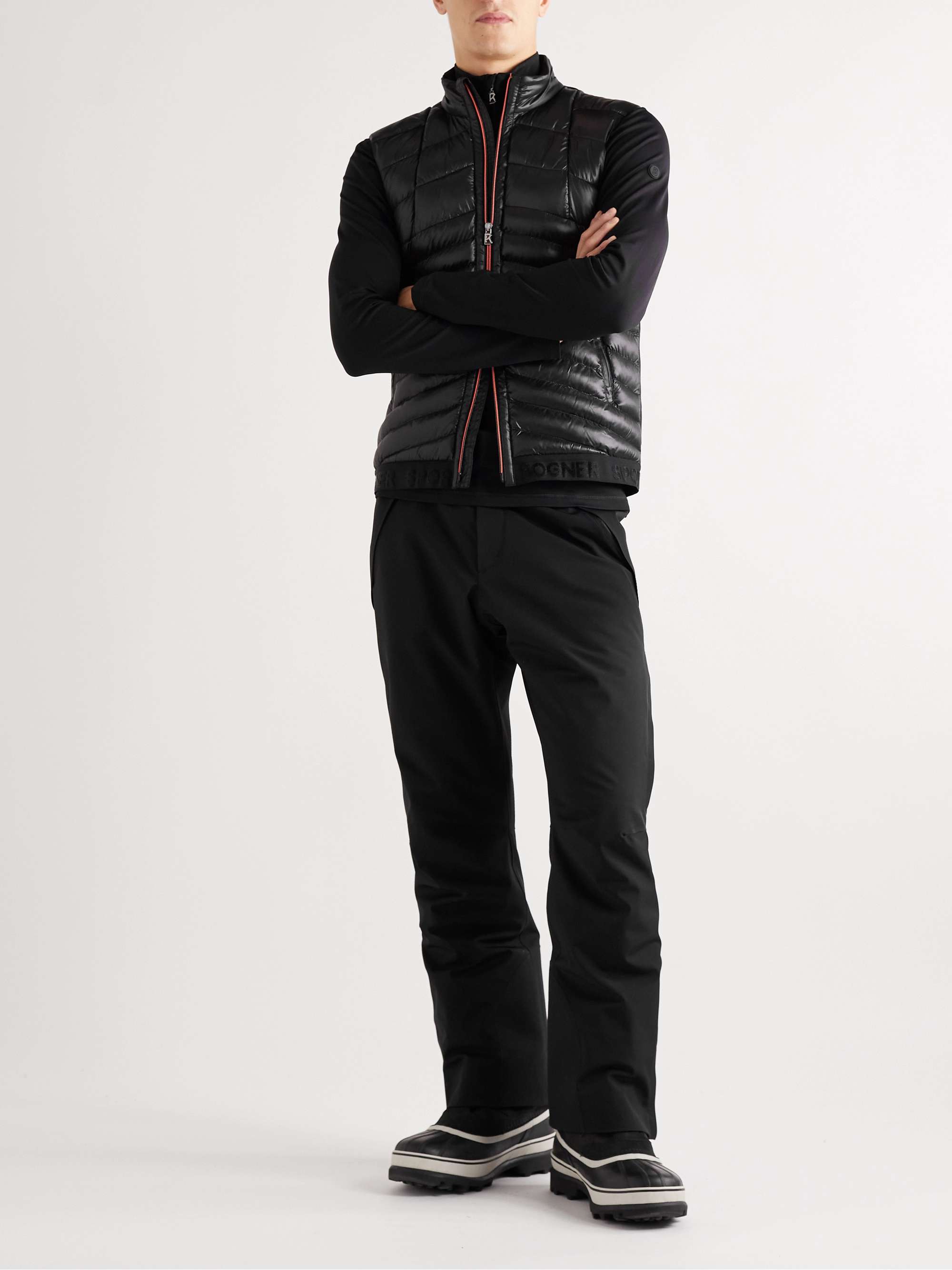 BOGNER Joss Slim-Fit Quilted Ripstop and Jersey Ski Gilet