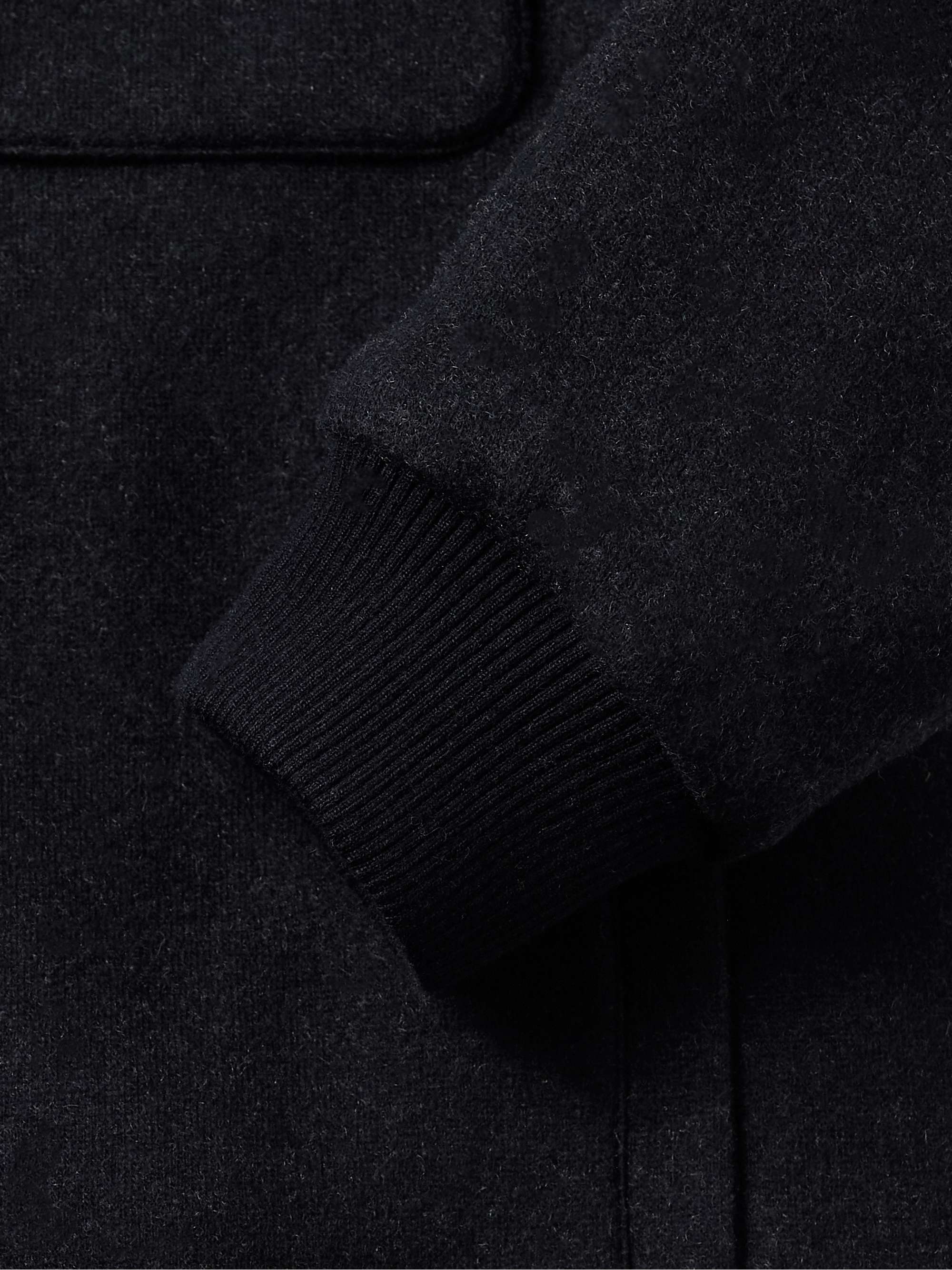 LORO PIANA Suede-Trimmed Shearling-Lined Cashmere-Blend Shirt Jacket