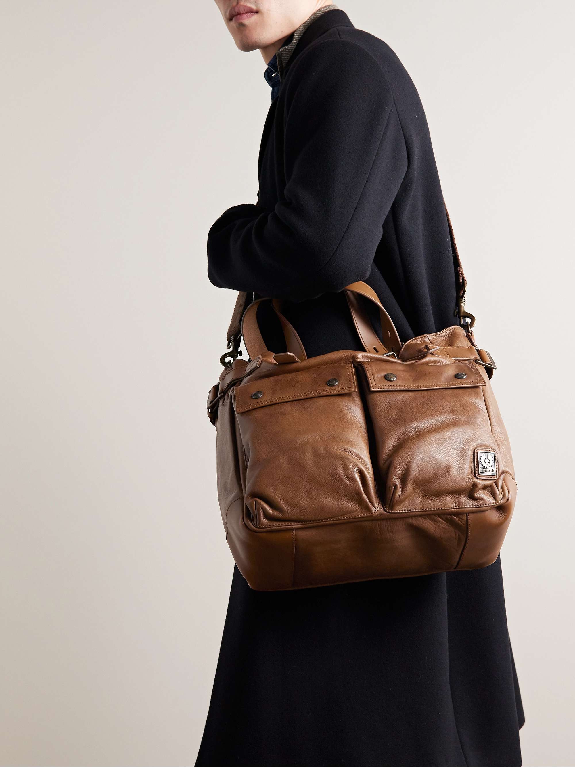 BELSTAFF Touring Full-Grain Leather Tote Bag