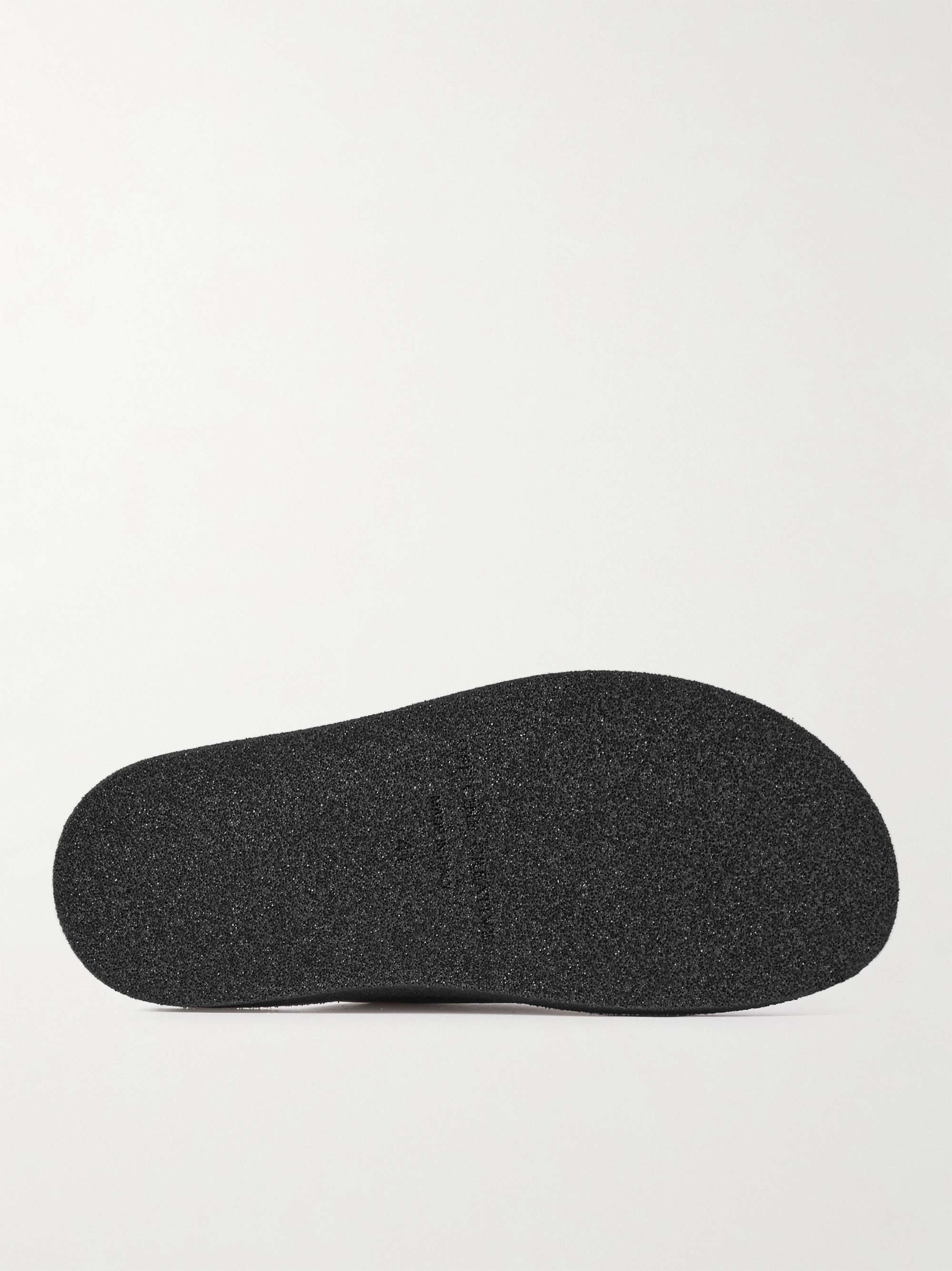 OFFICINE CREATIVE Rubber-Trimmed Full-Grain Leather Slides