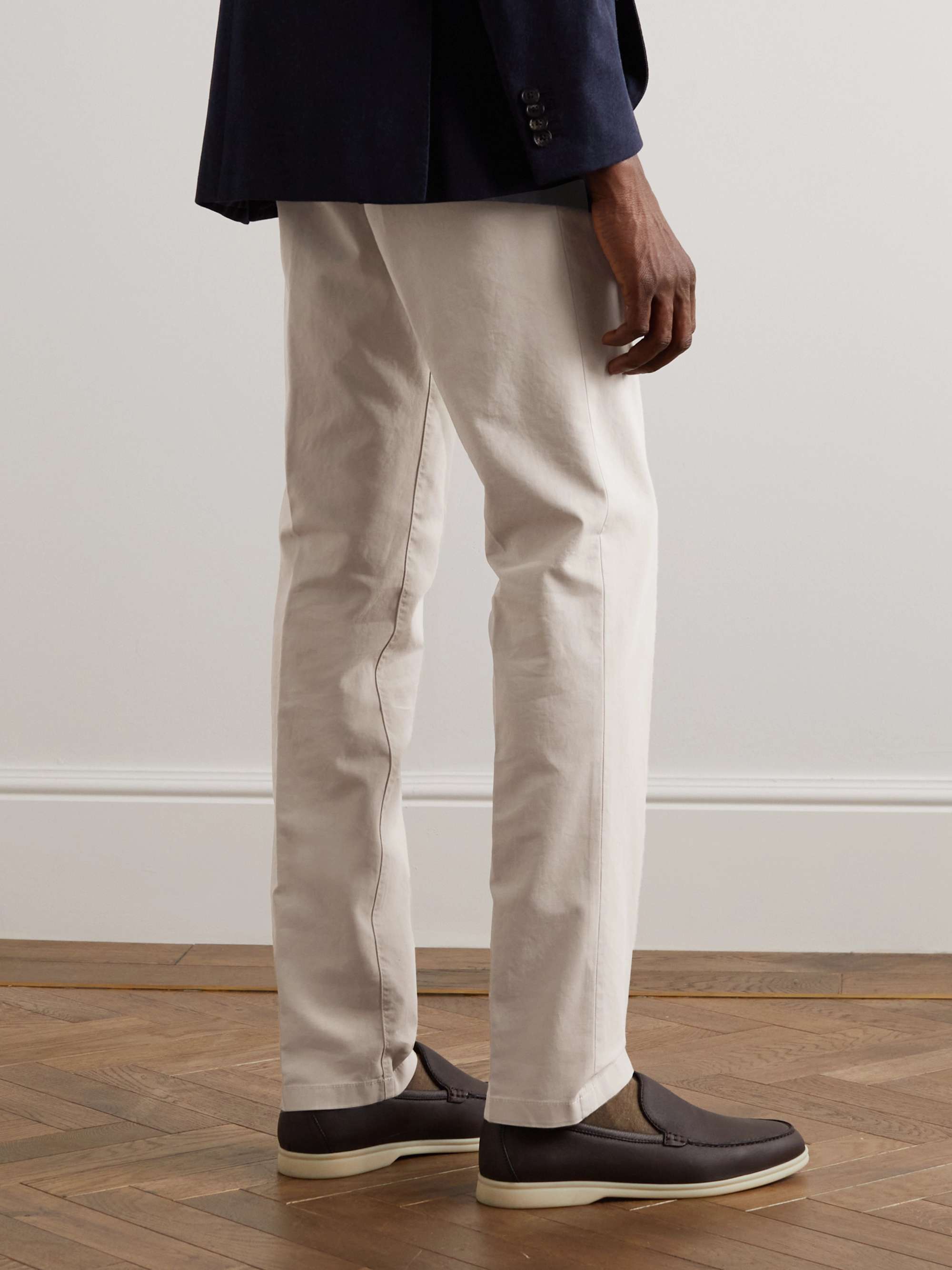LORO PIANA Slim-Fit Cotton-Blend Trousers