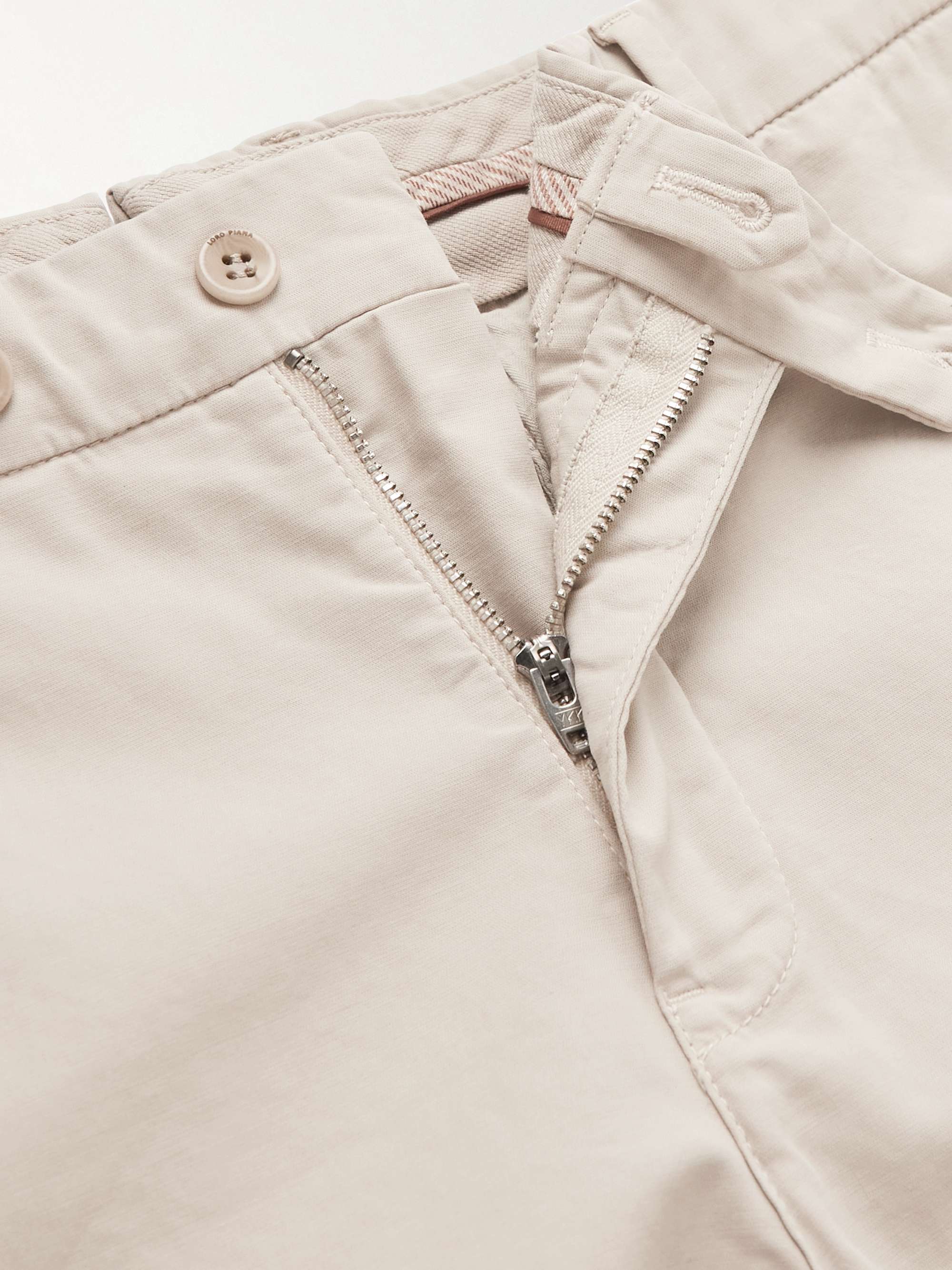 LORO PIANA Slim-Fit Cotton-Blend Trousers