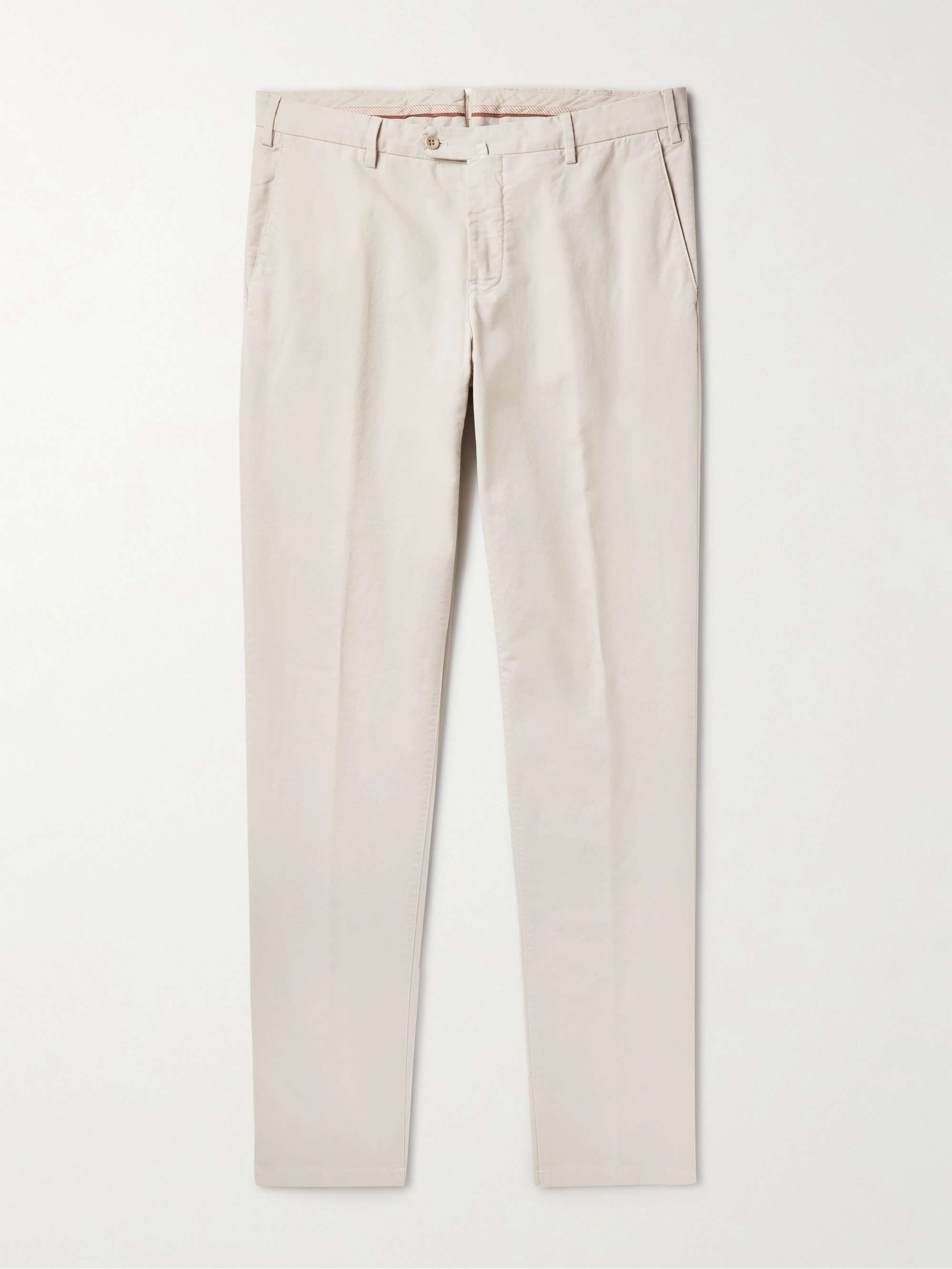 LORO PIANA Slim-Fit Cotton-Blend Trousers