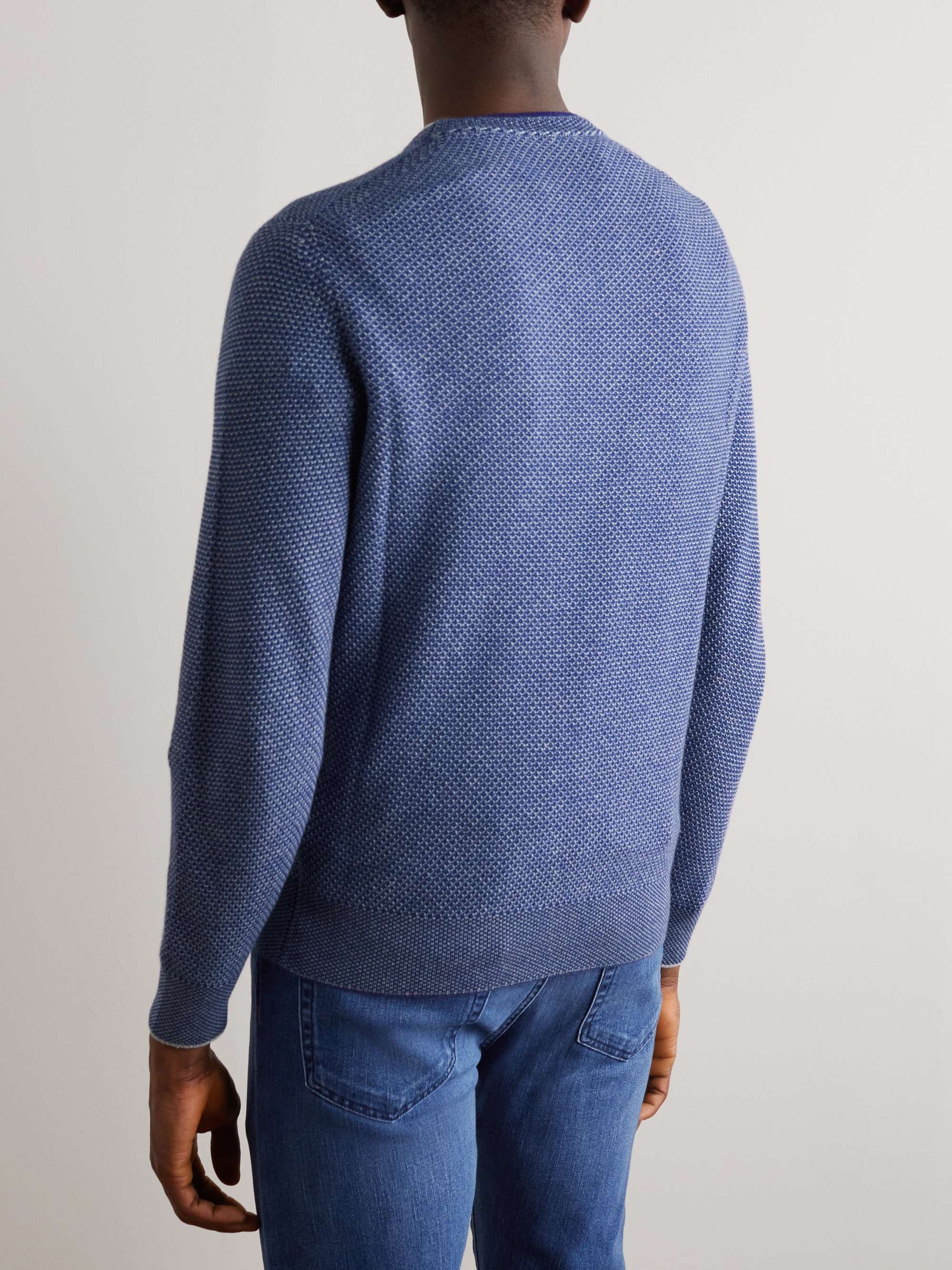 LORO PIANA City Birdseye Baby Cashmere Sweater