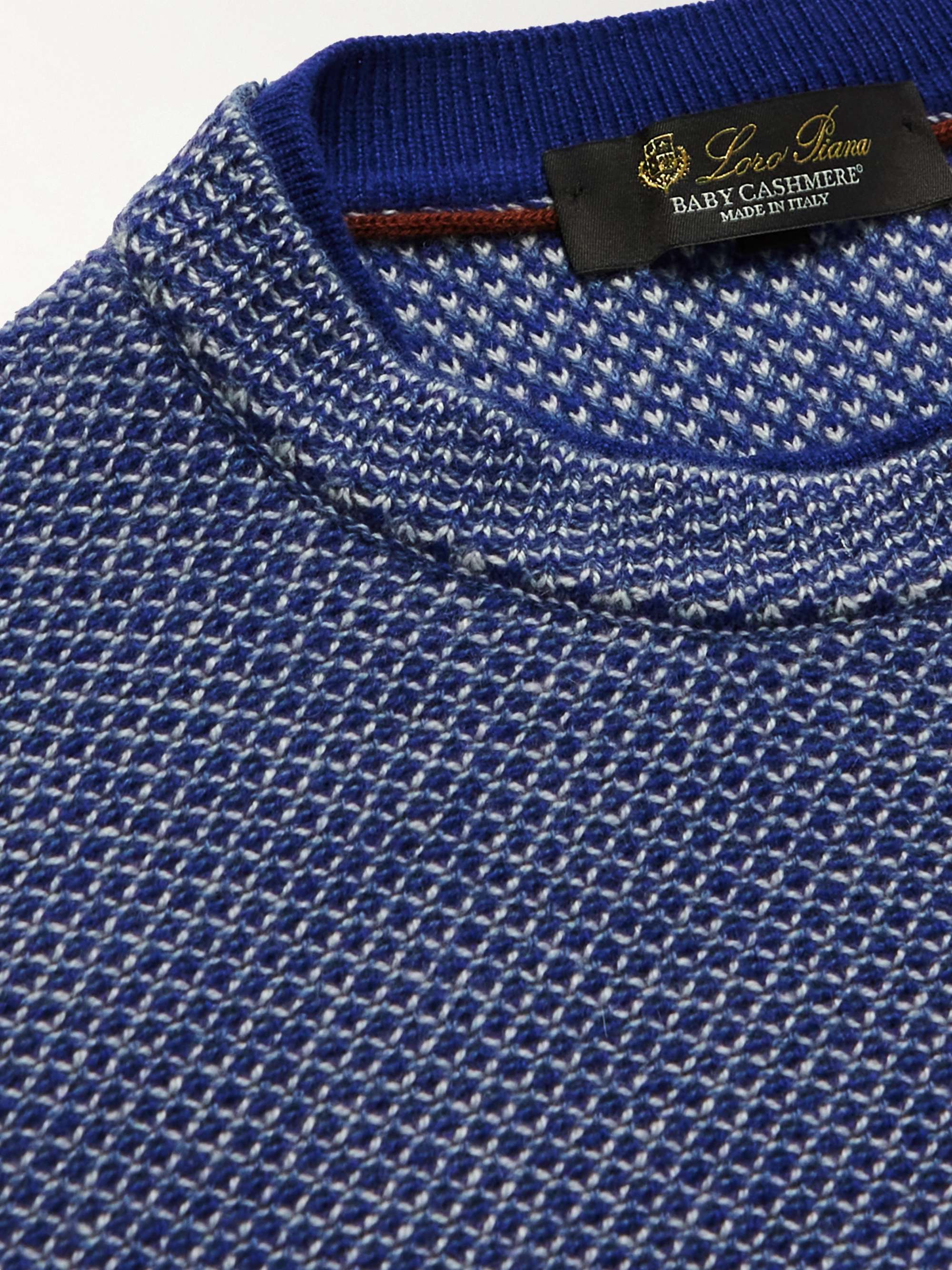 LORO PIANA City Birdseye Baby Cashmere Sweater