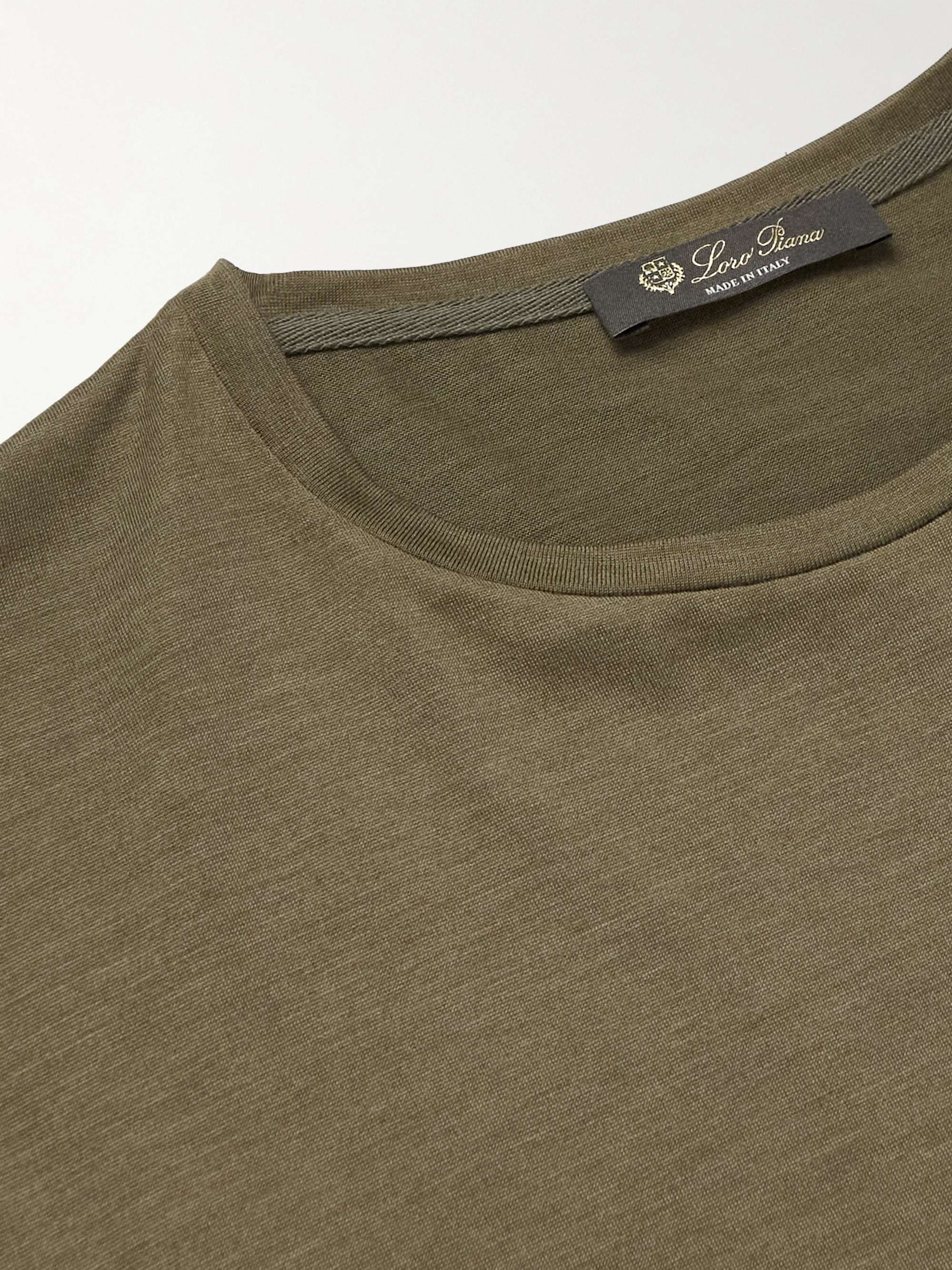 LORO PIANA Slim-Fit Silk and Cotton-Blend Jersey T-Shirt