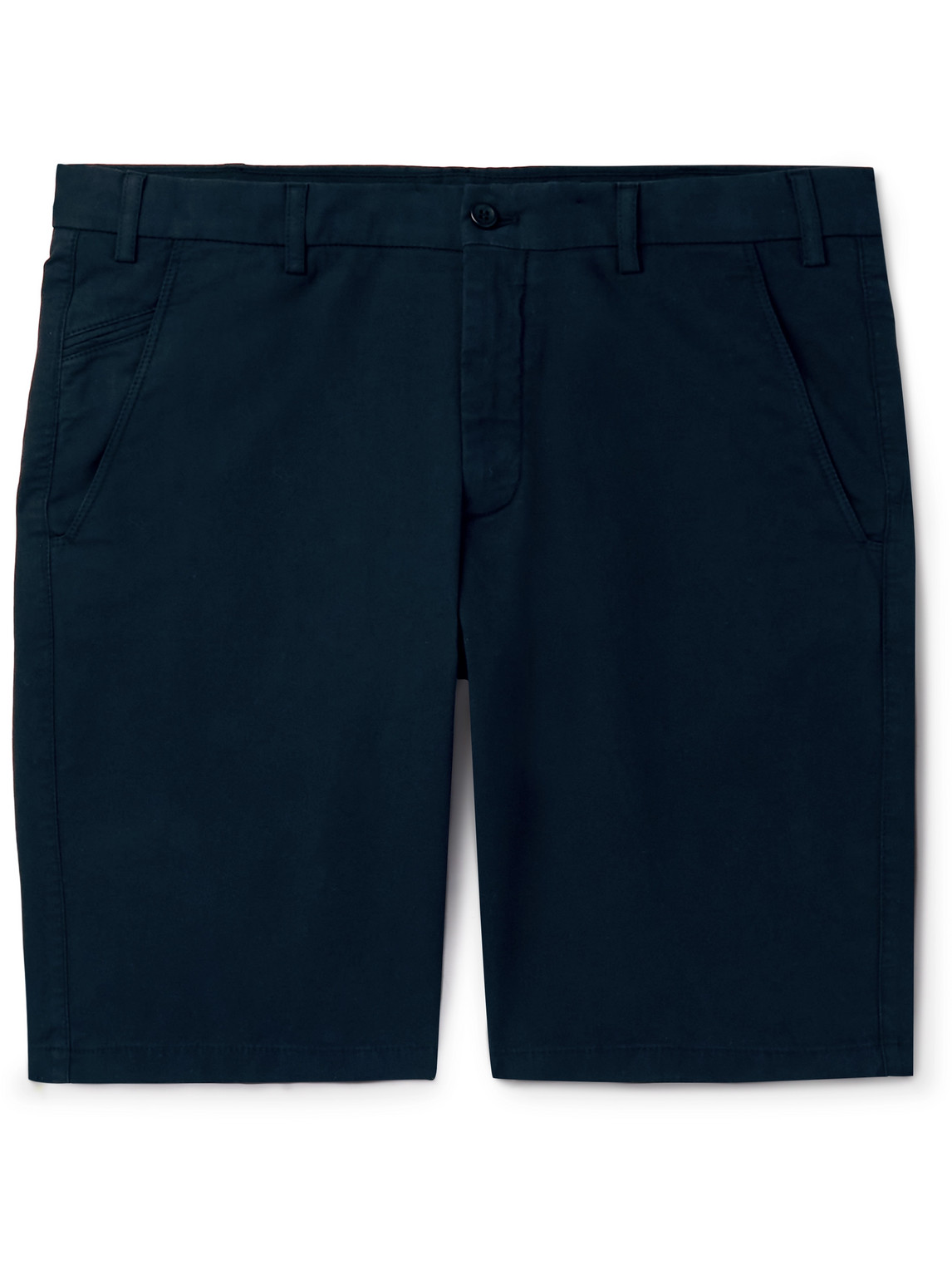 Loro Piana Straight-leg Cotton-blend Bermuda Shorts In Blue