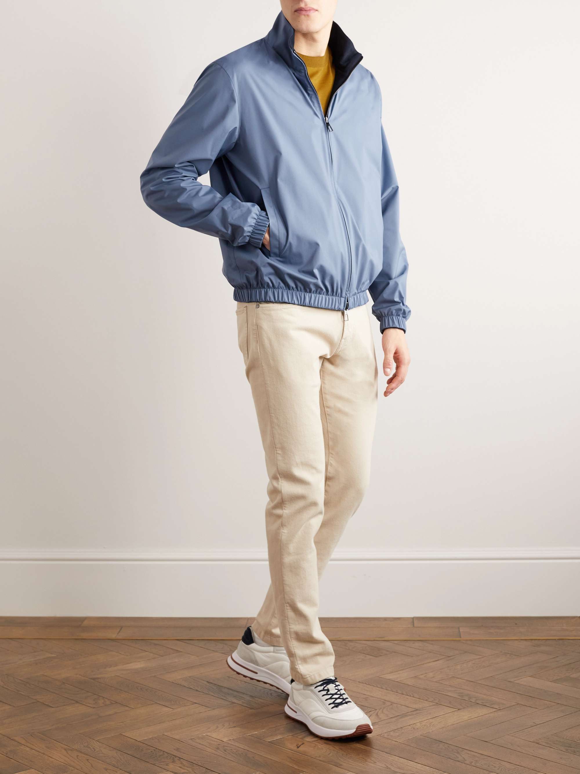 LORO PIANA Reversible Windmate Storm System® Shell and Cashmere Bomber Jacket