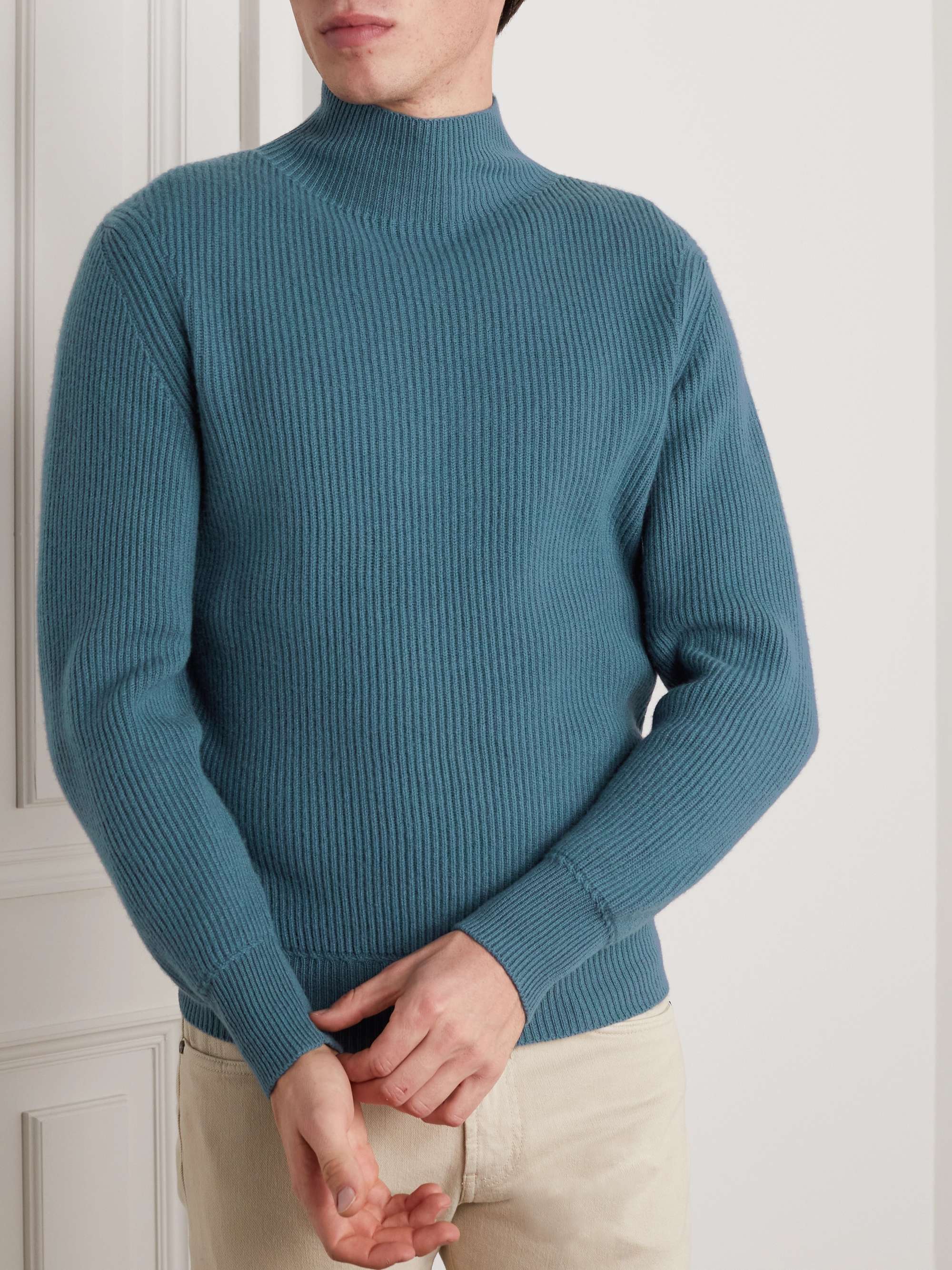 TOM FORD Ribbed Cashmere Rollneck Sweater