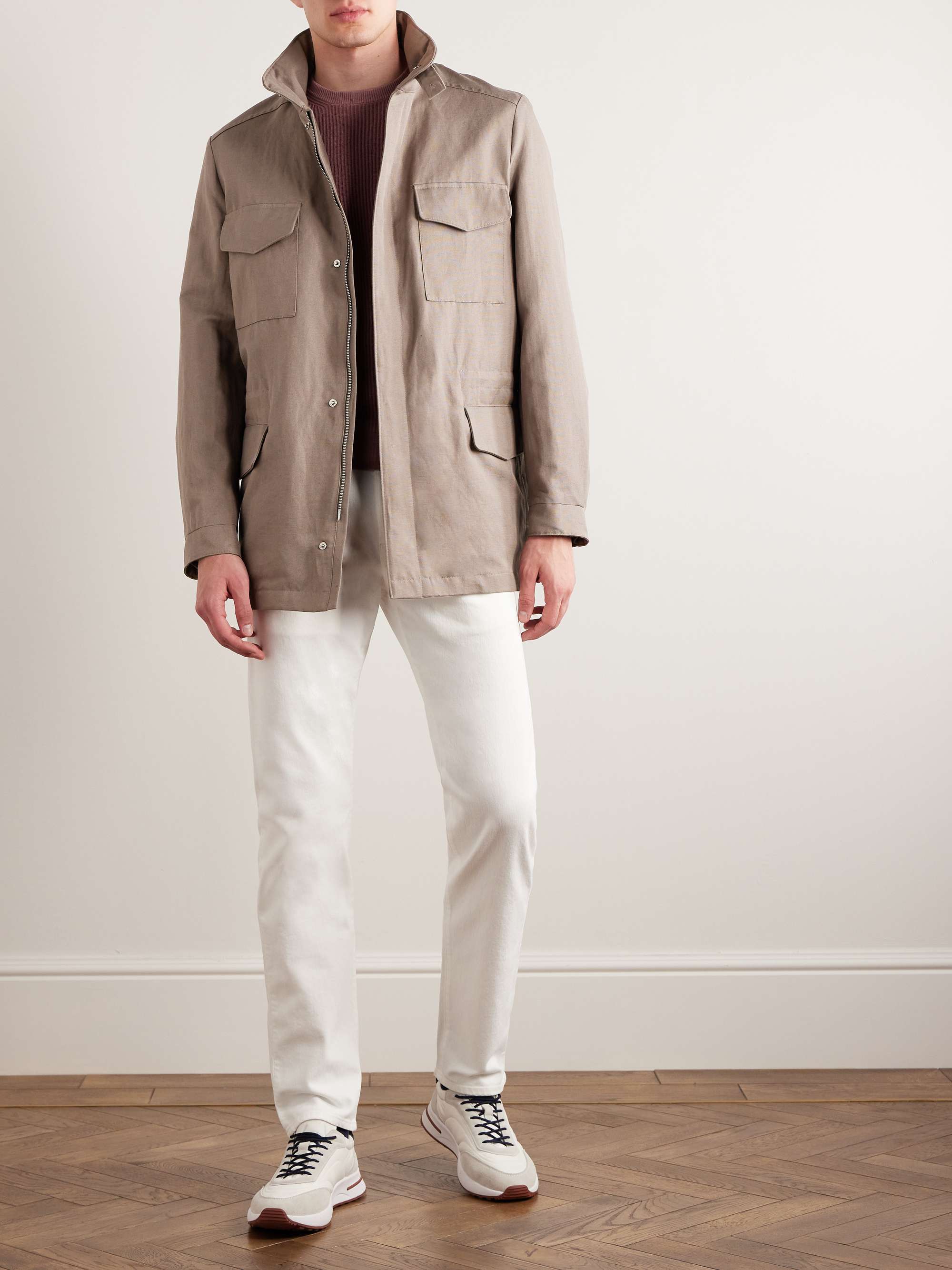 LORO PIANA Traveler Rain System® Cotton and Linen-Blend Field Jacket ...