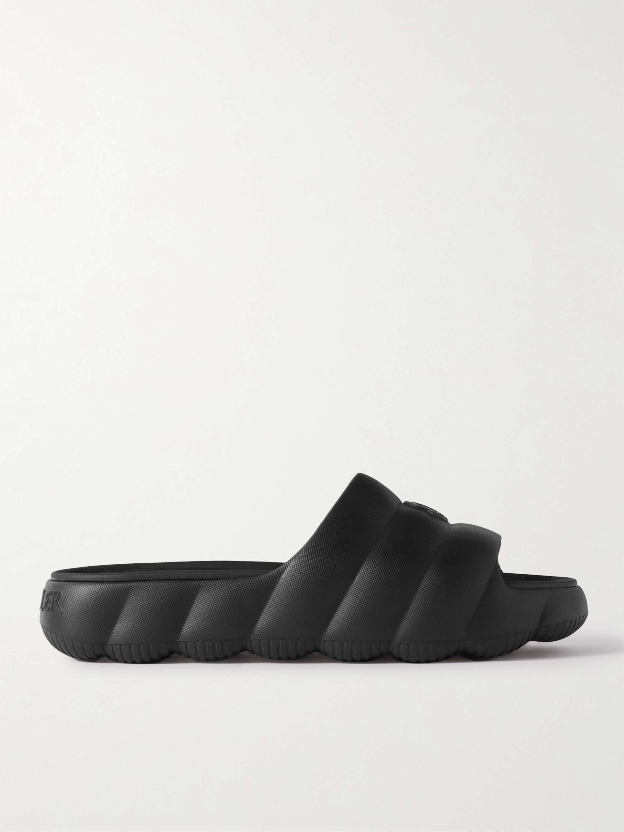 MONCLER Lilo Logo-Embossed Rubber Slides for Men | MR PORTER