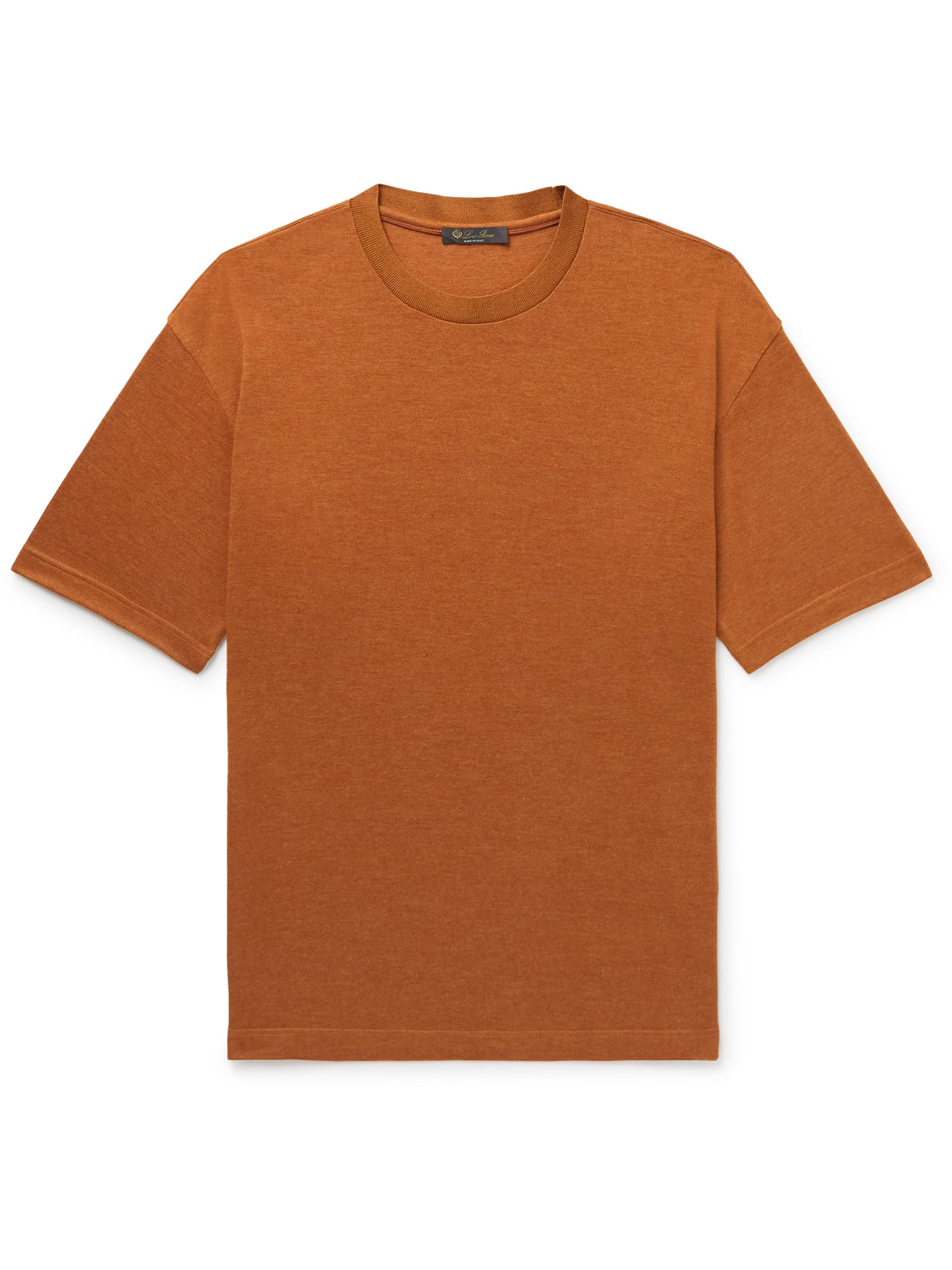 Loro Piana - Philion Cashmere and Silk-Blend Jersey T-Shirt - Men - Orange - XXL