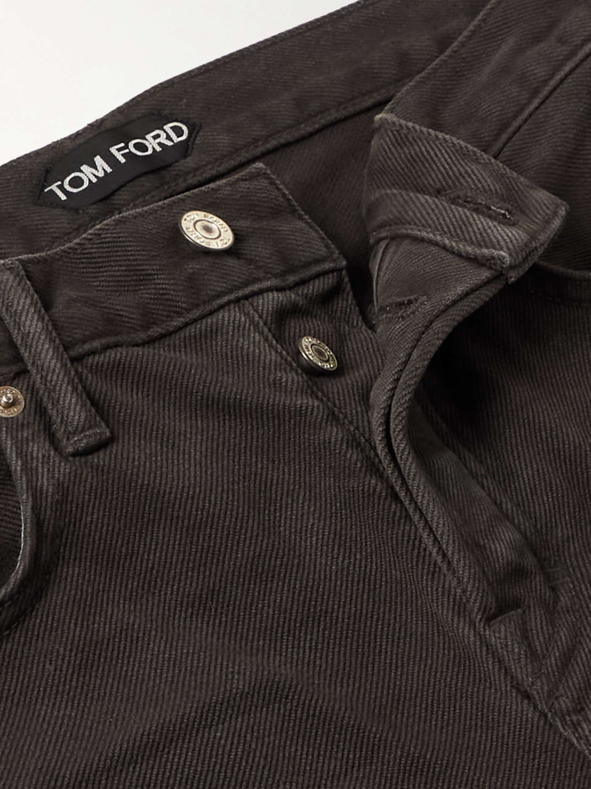 TOM FORD Slim-Fit Straight-Leg Stretch-Cotton Twill Trousers