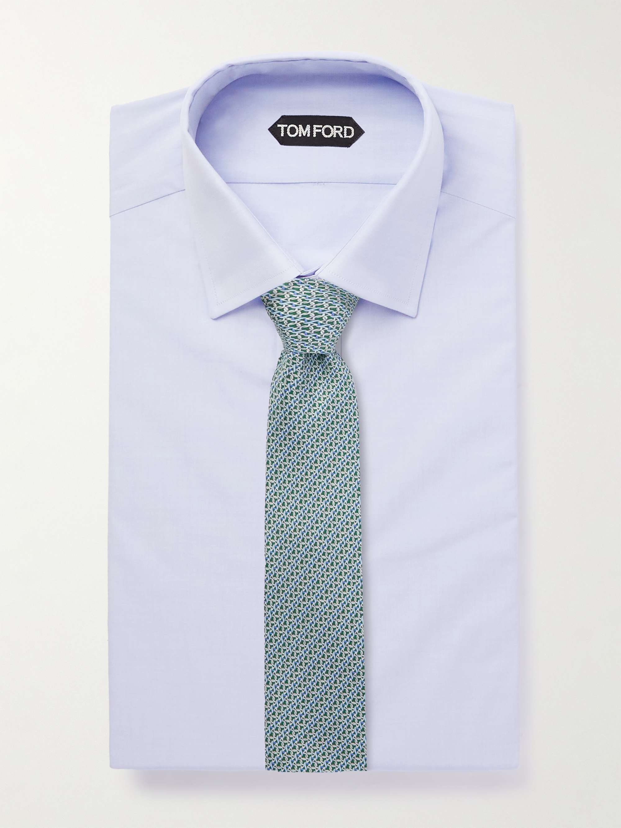 TOM FORD Cutaway-Collar Cotton-Poplin Shirt
