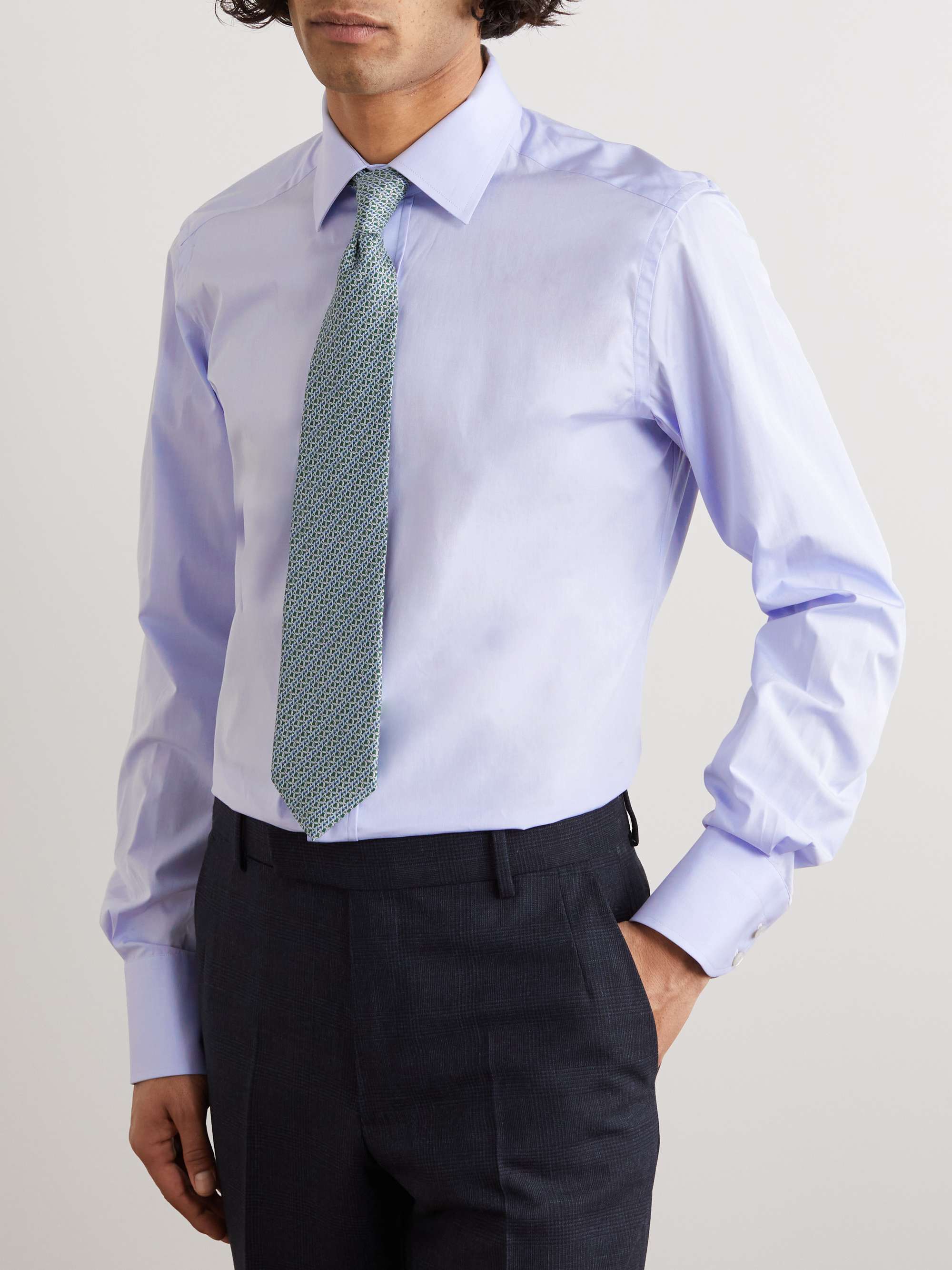 TOM FORD Cutaway-Collar Cotton-Poplin Shirt