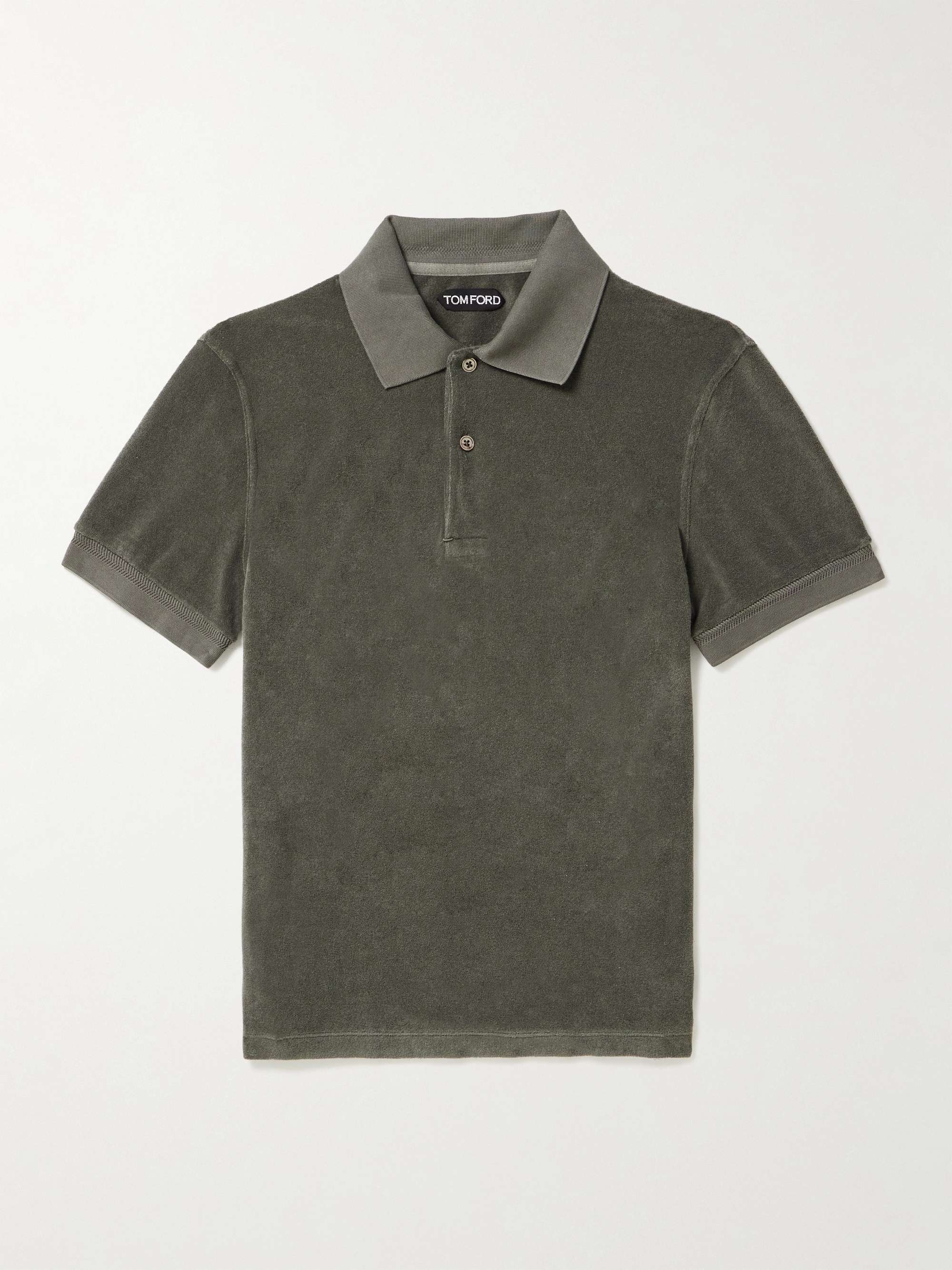 TOM FORD Slim-Fit Cotton-Blend Terry Polo Shirt