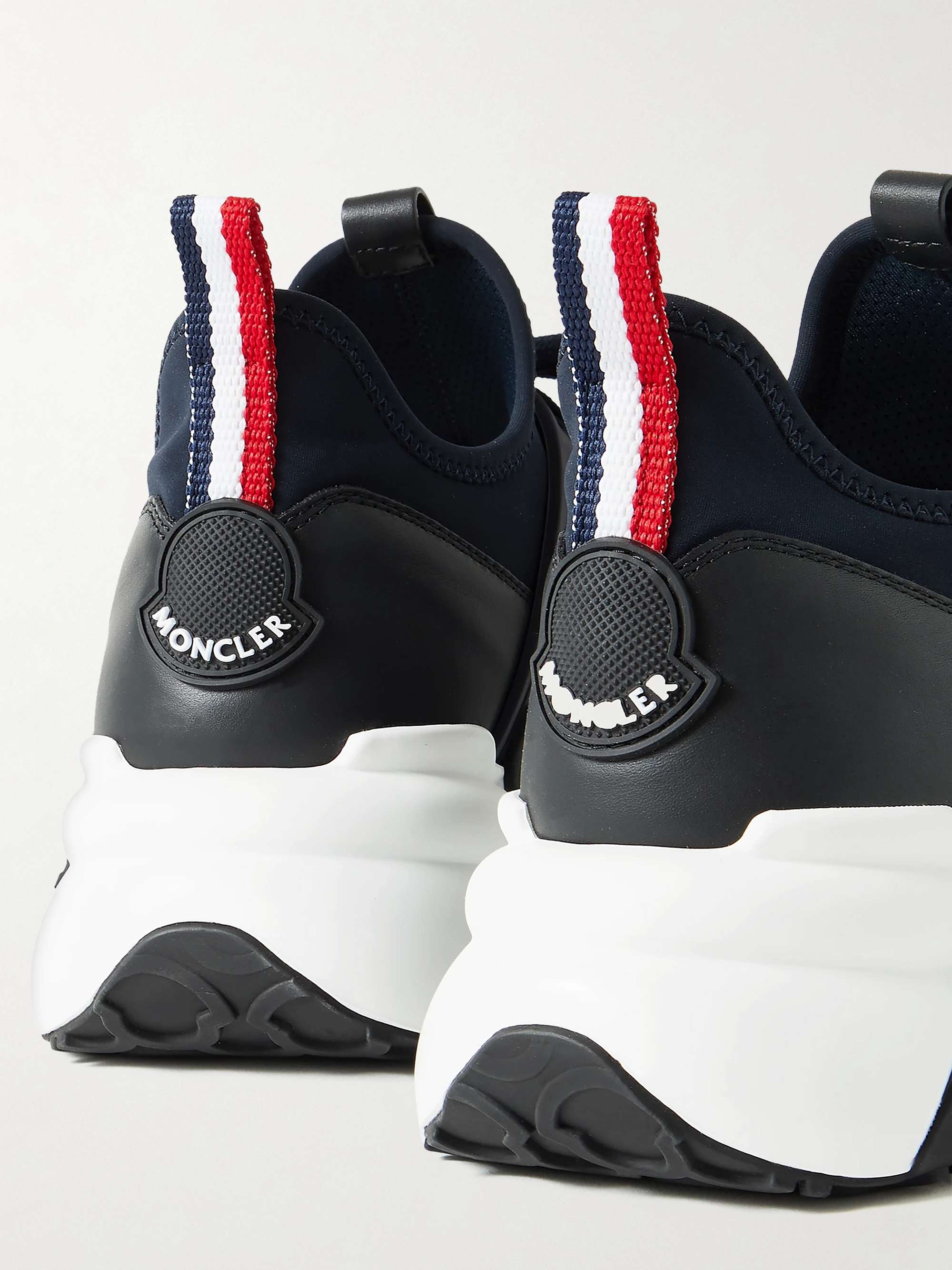MONCLER Lunarove Rubber and Leather-Trimmed Neoprene Sneakers