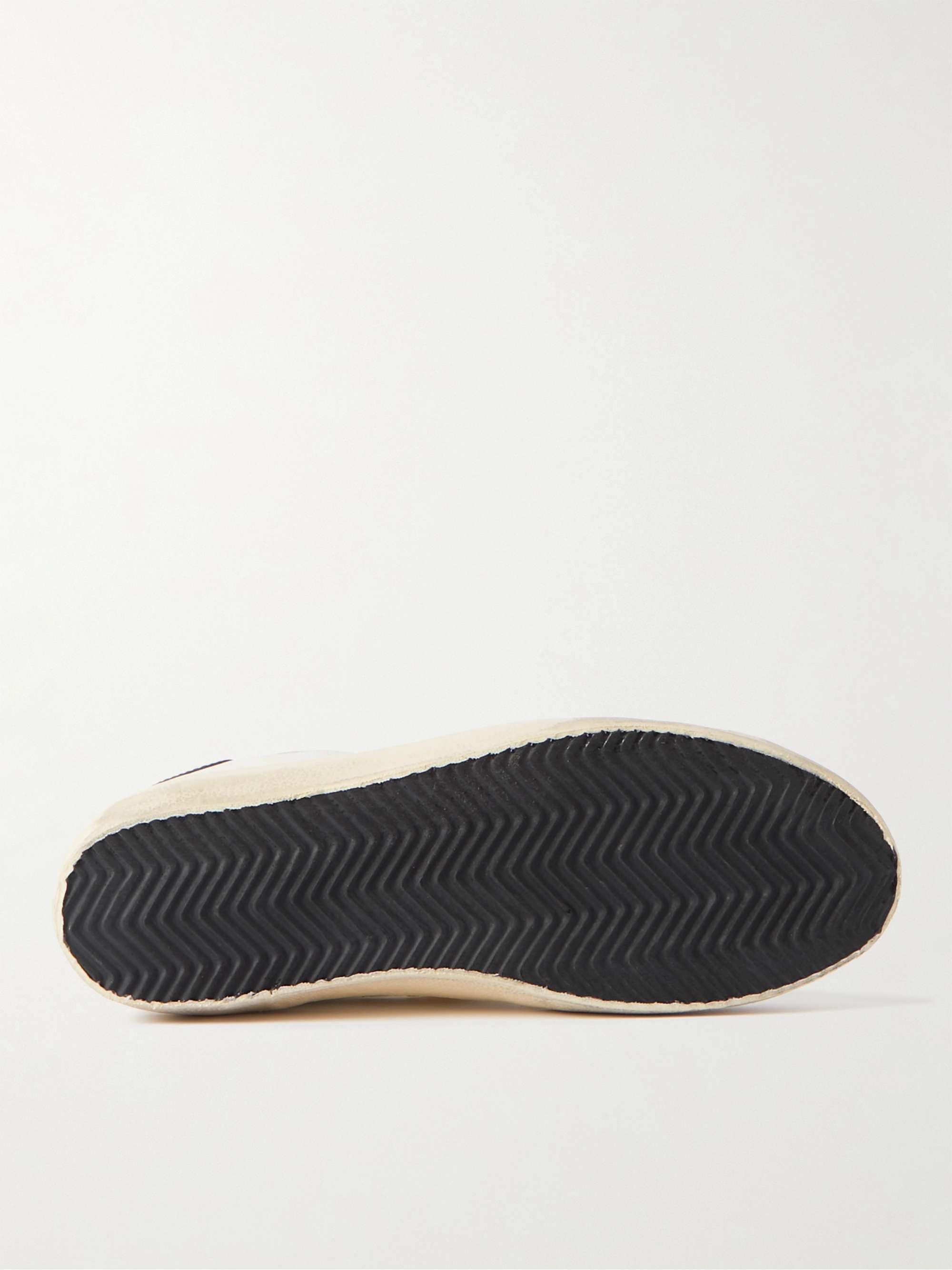 GOLDEN GOOSE Superstar Distressed Leather and Suede Sneakers
