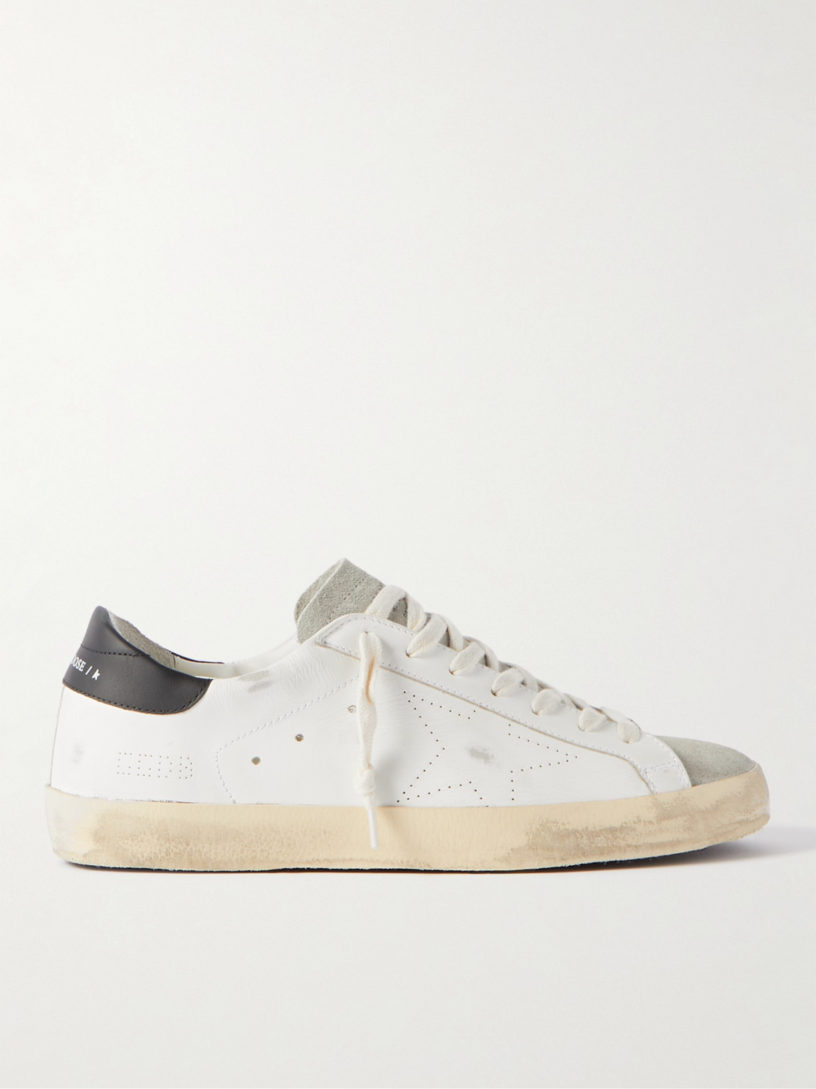 Golden Goose Superstar Distressed Leather and Suede Sneakers - Men