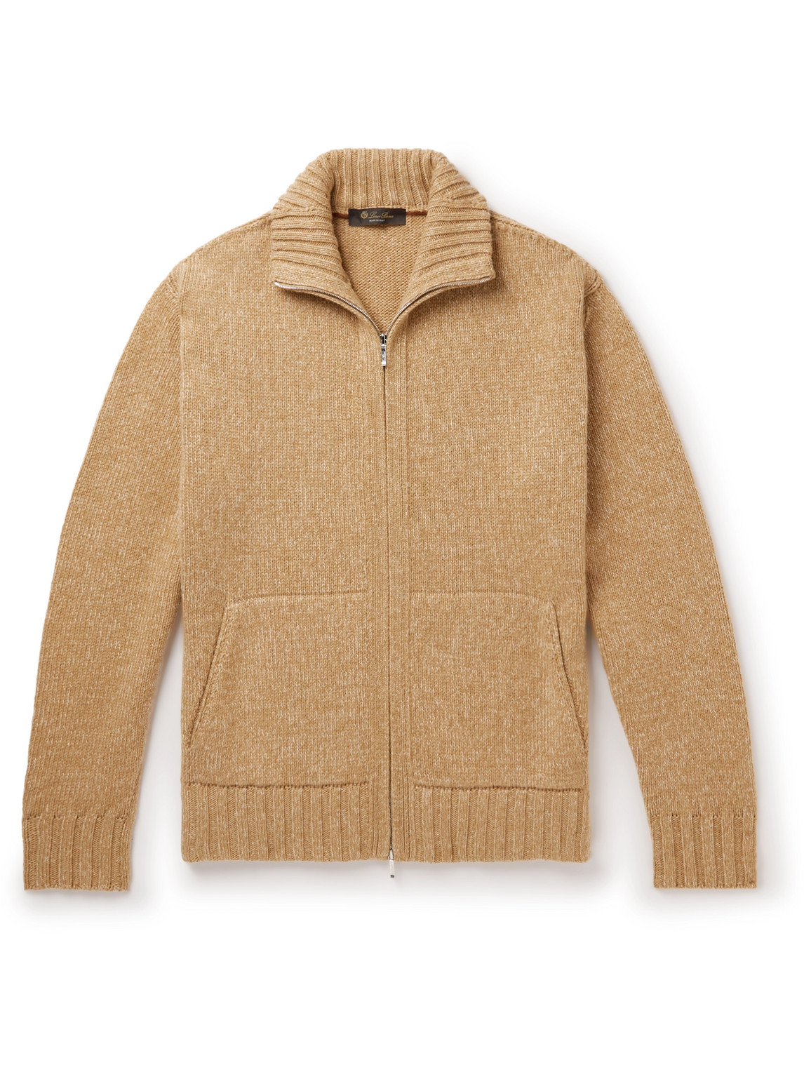 LORO PIANA CASHMERE ZIP-UP SWEATER