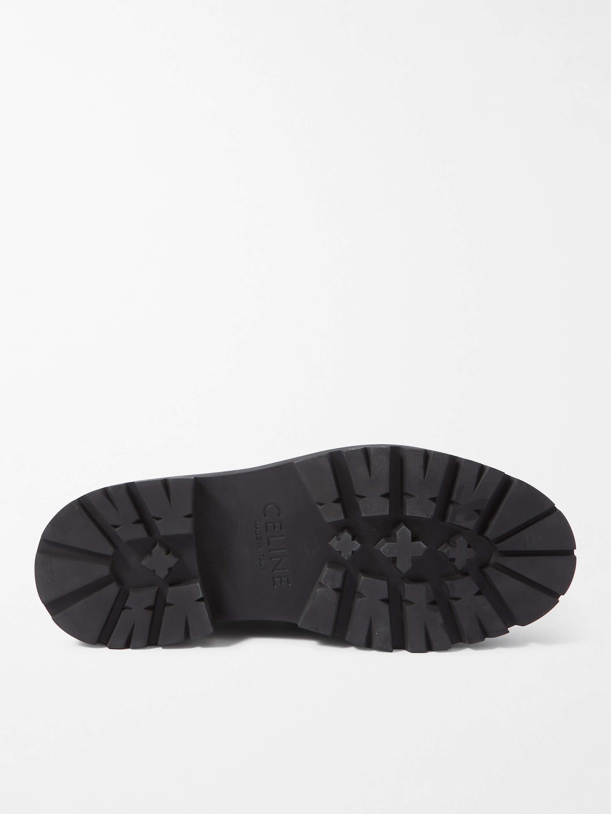 CELINE HOMME Logo-Embellished Polished-Leather Penny Loafers