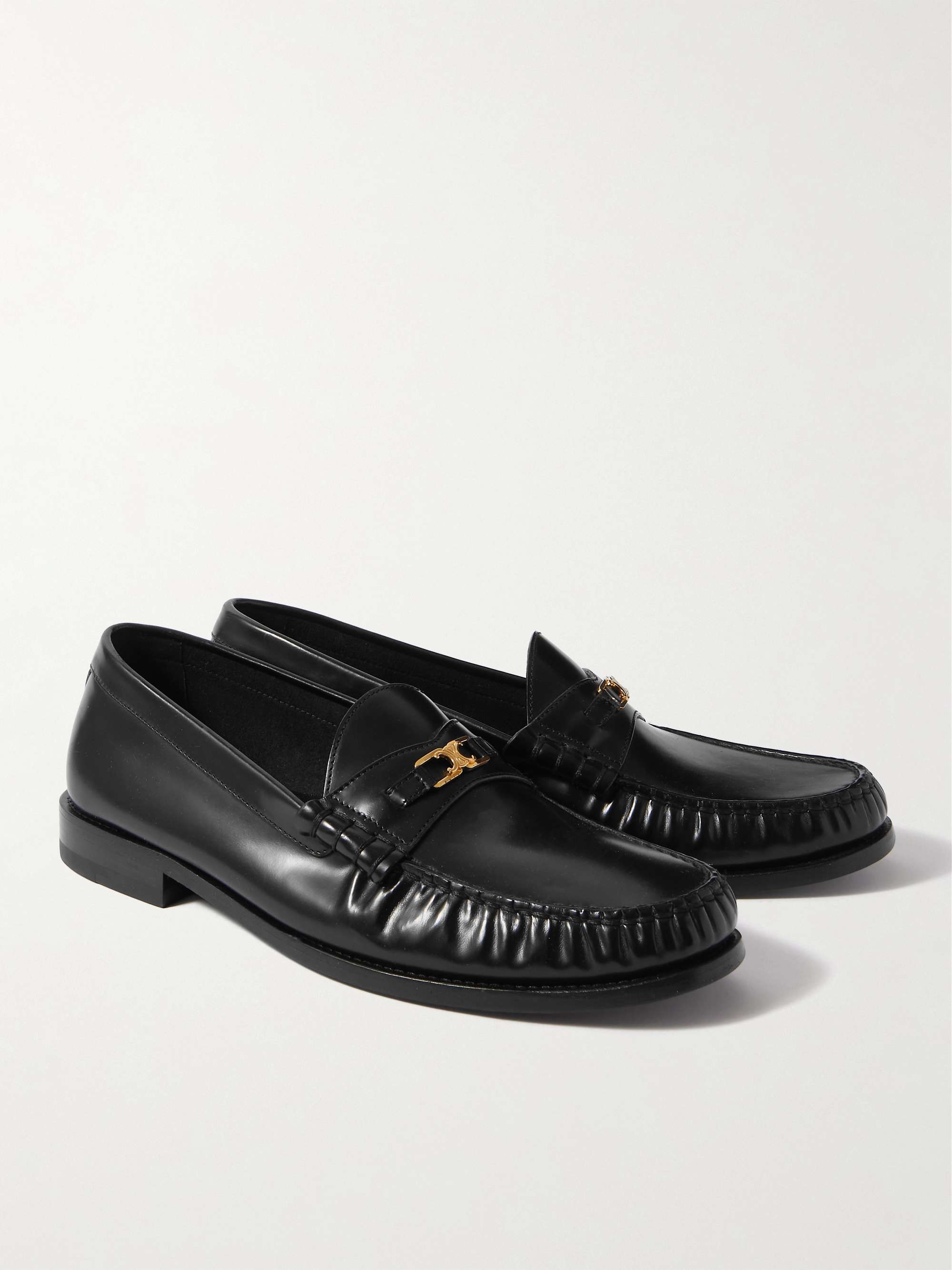 Kom forbi for at vide det Amfibiekøretøjer Rektangel CELINE HOMME Triomphe Logo-Embellished Polished-Leather Loafers for Men |  MR PORTER