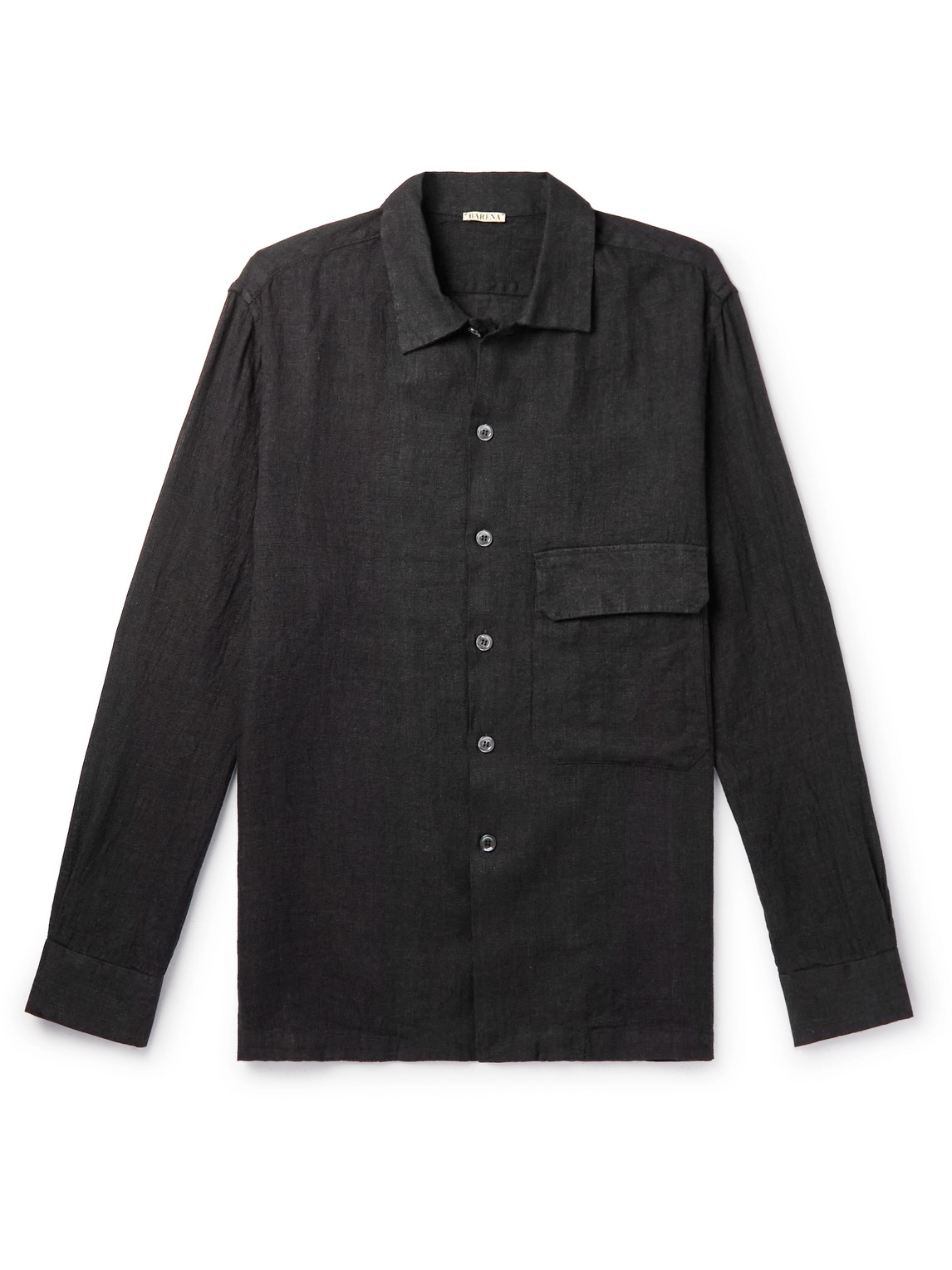 Barena Venezia Linen And Cotton Shirt In Black