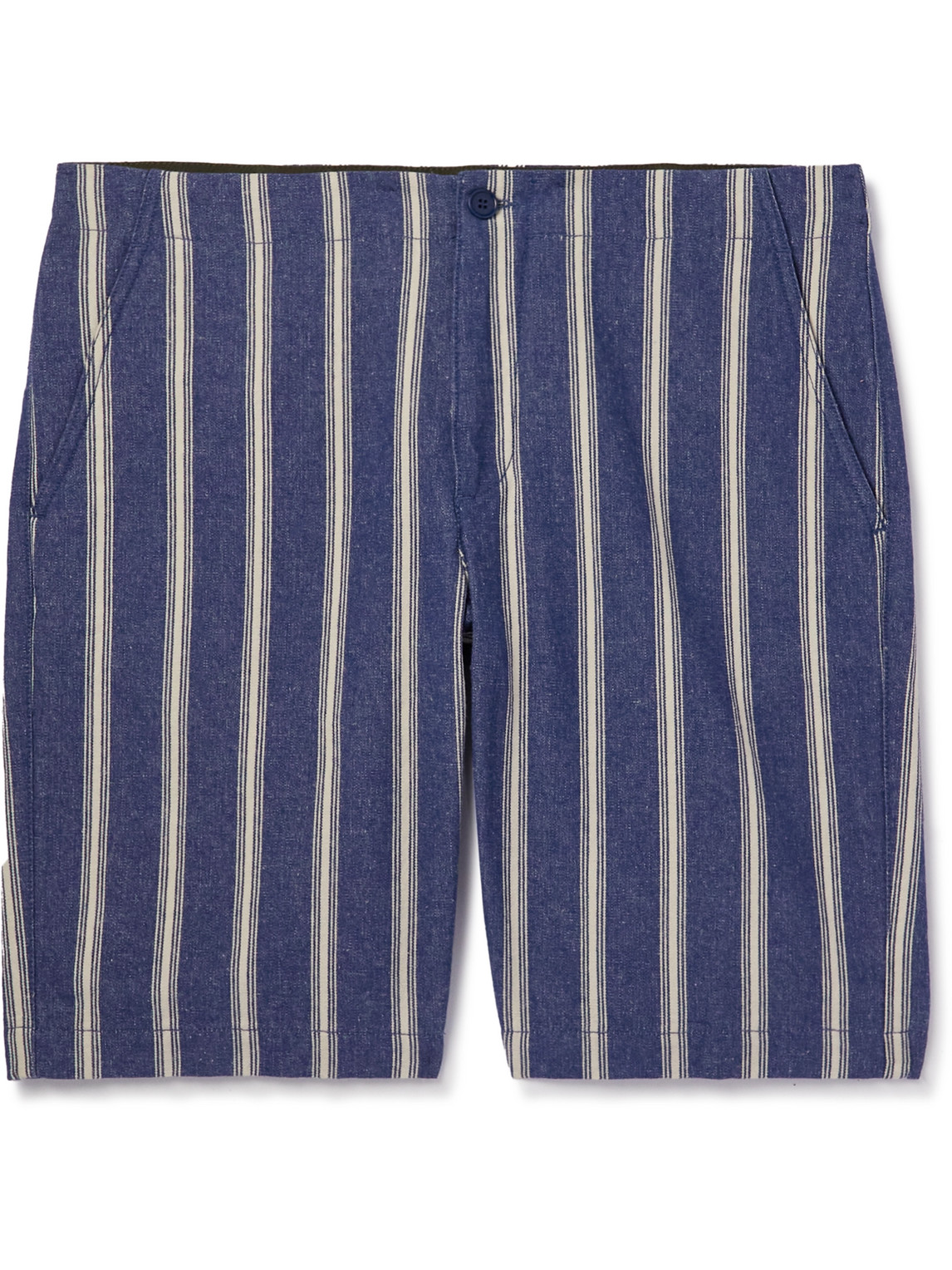 Aspesi Striped Casual Shorts In Blue