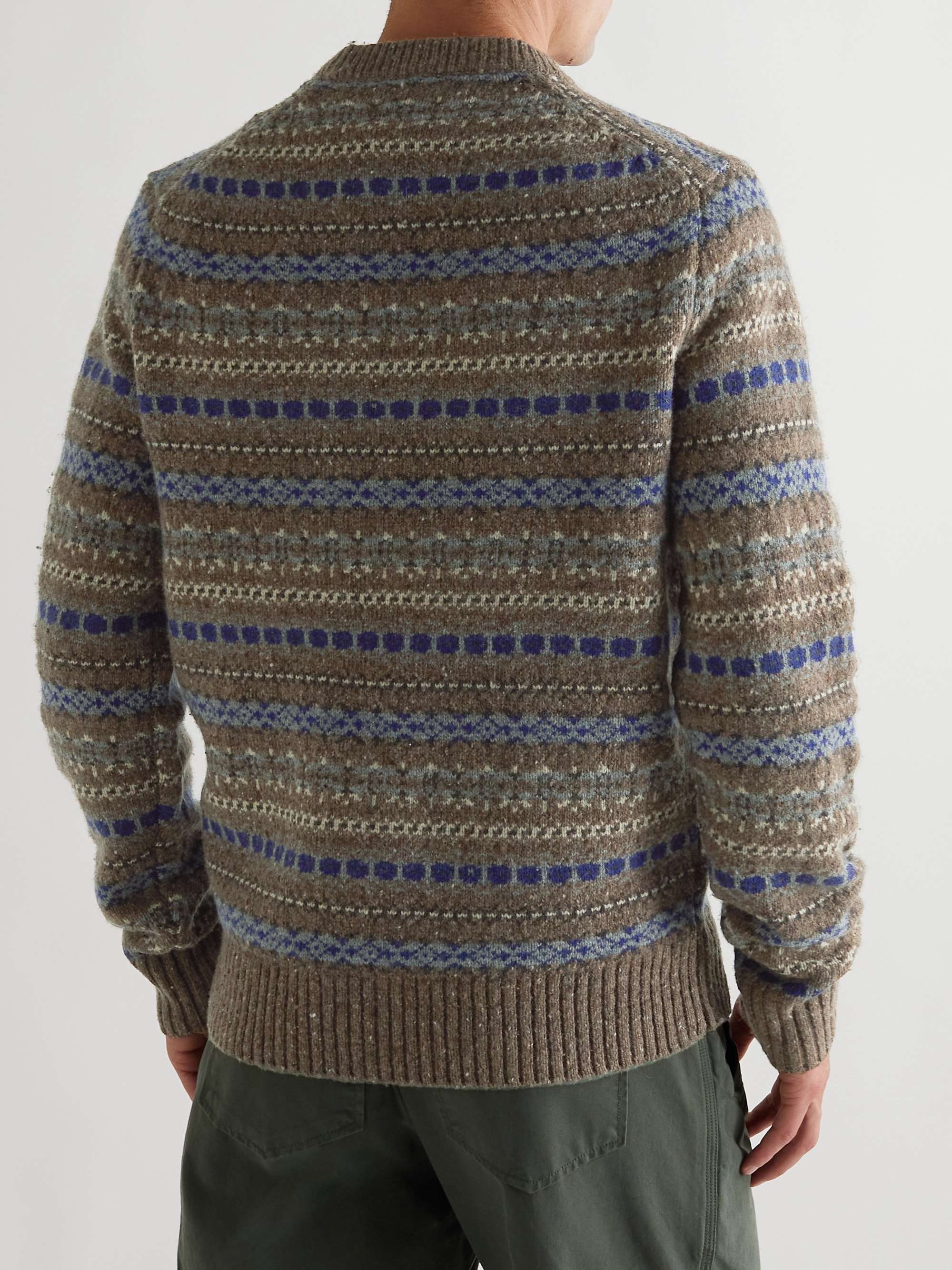 ALEX MILL Fair Isle Donegal Wool-Blend Sweater