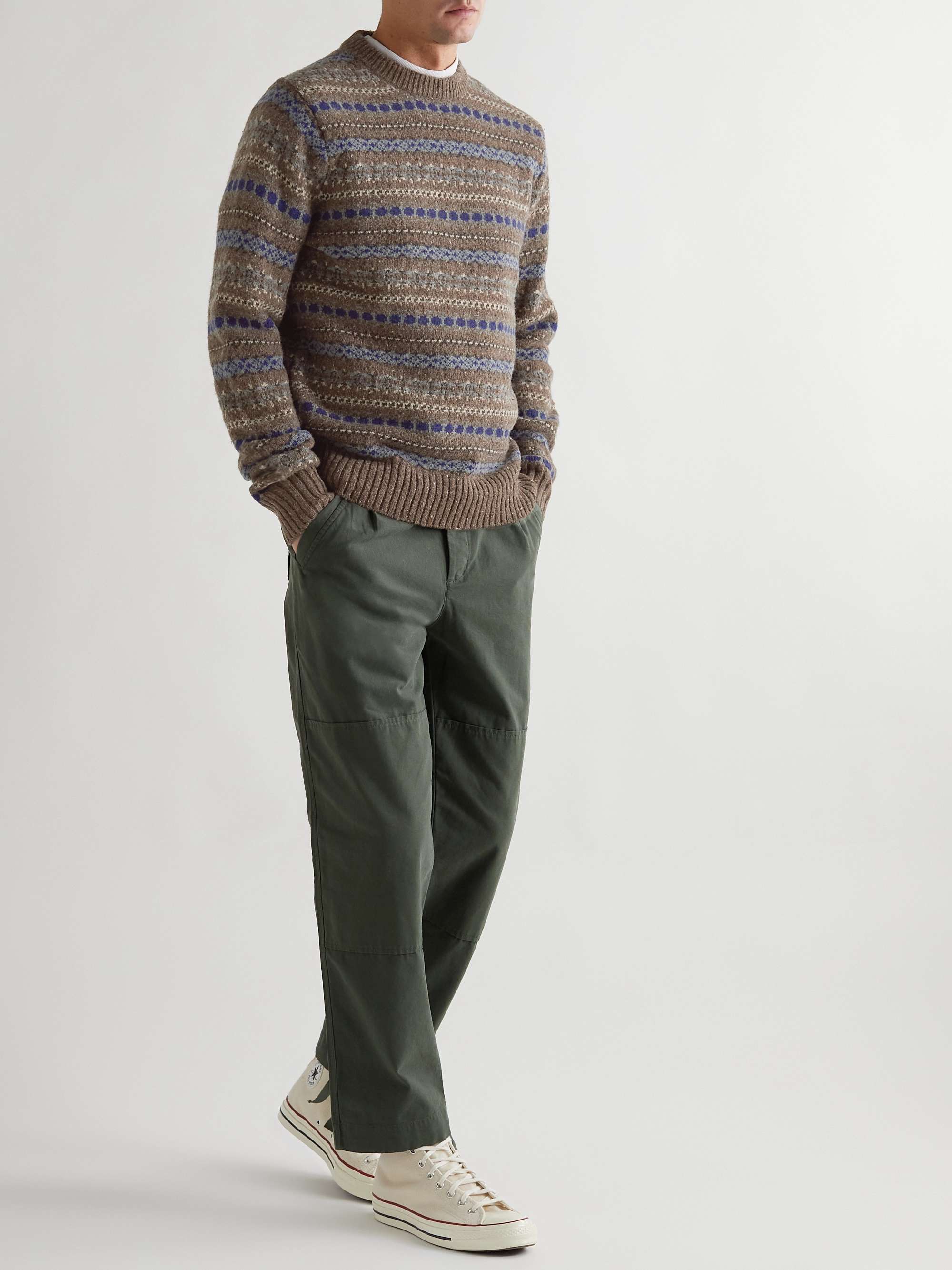 ALEX MILL Fair Isle Donegal Wool-Blend Sweater