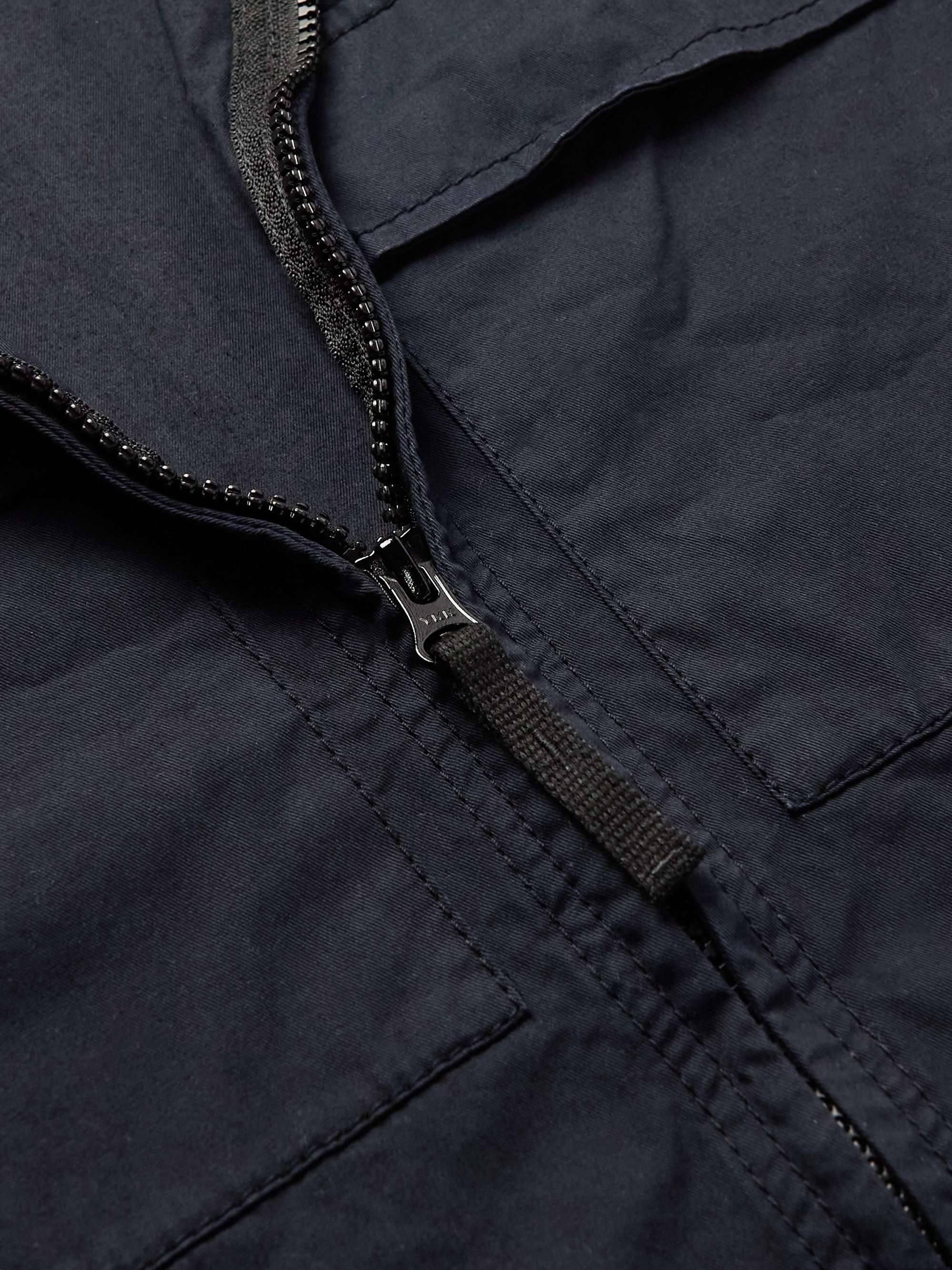STONE ISLAND Logo-Appliquéd Cotton-Blend Twill Overshirt