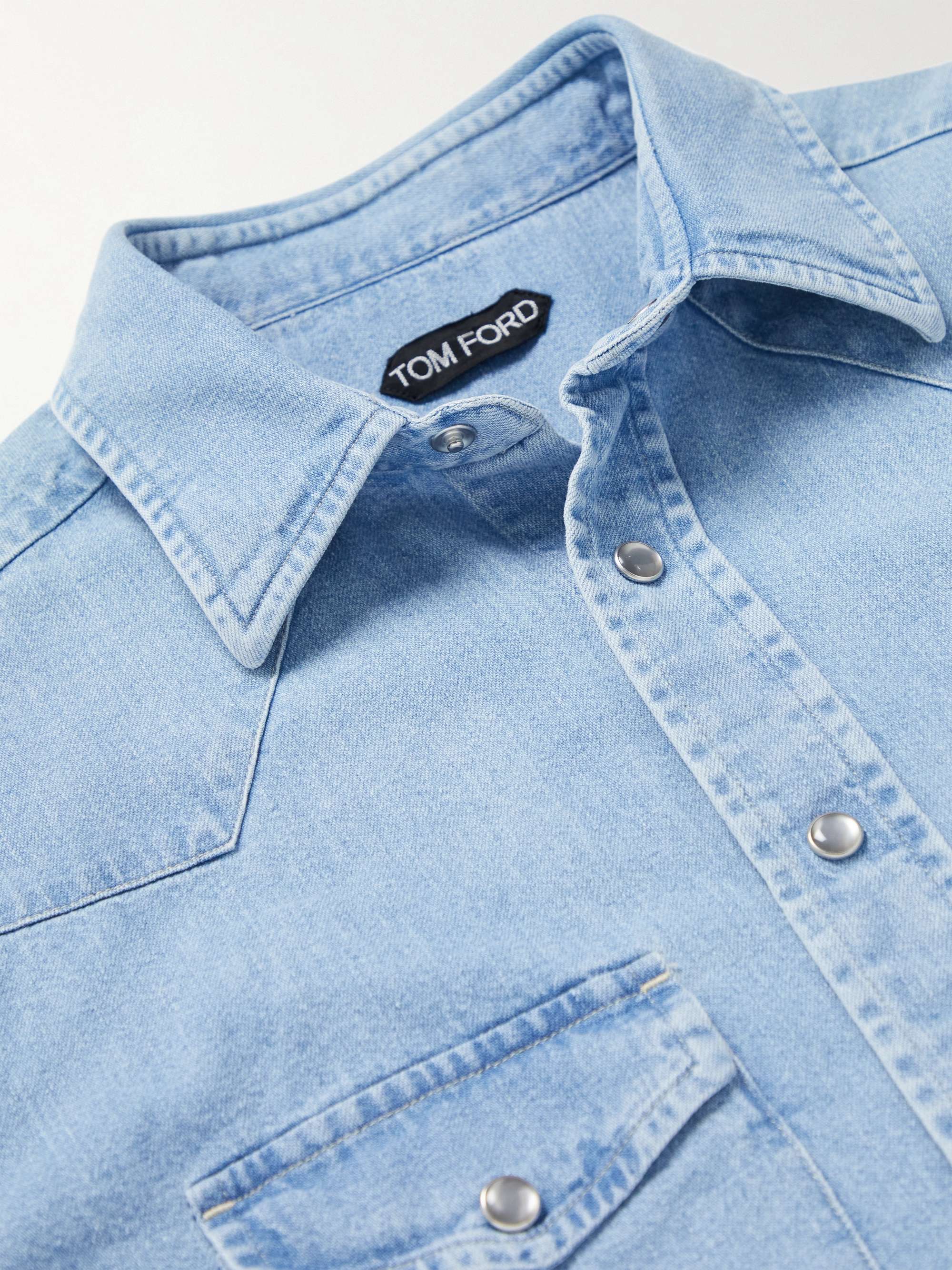 TOM FORD Slim-Fit Denim Western Shirt for Men | MR PORTER