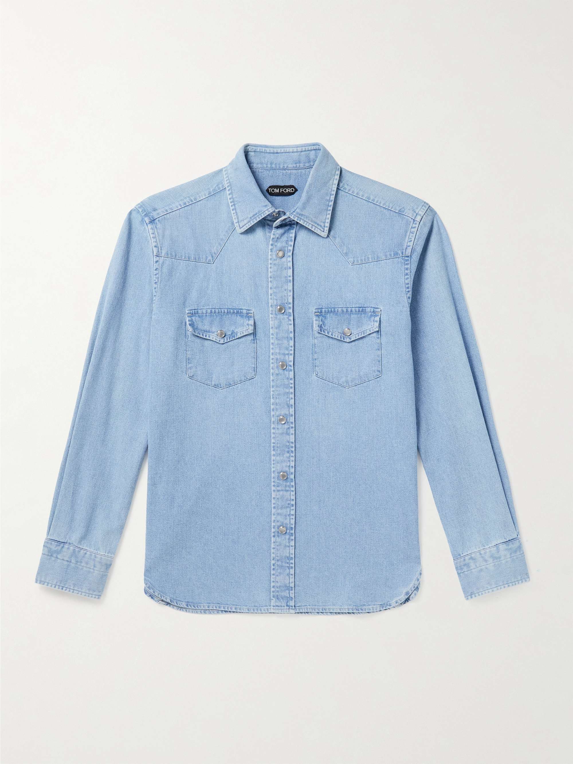 TOM FORD Slim-Fit Denim Western Shirt for Men | MR PORTER