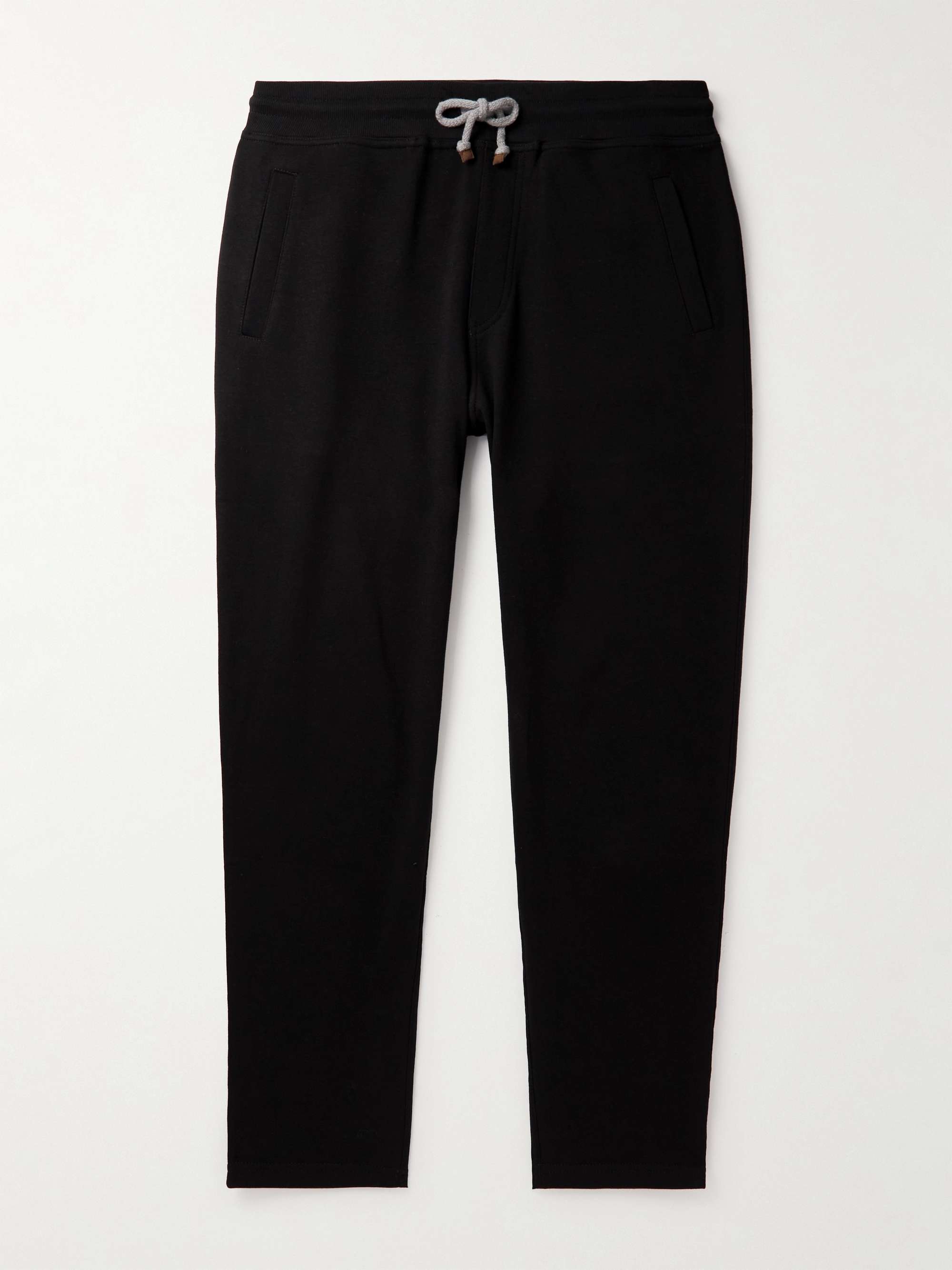 BRUNELLO CUCINELLI Straight-Leg Cotton-Blend Jersey Sweatpants