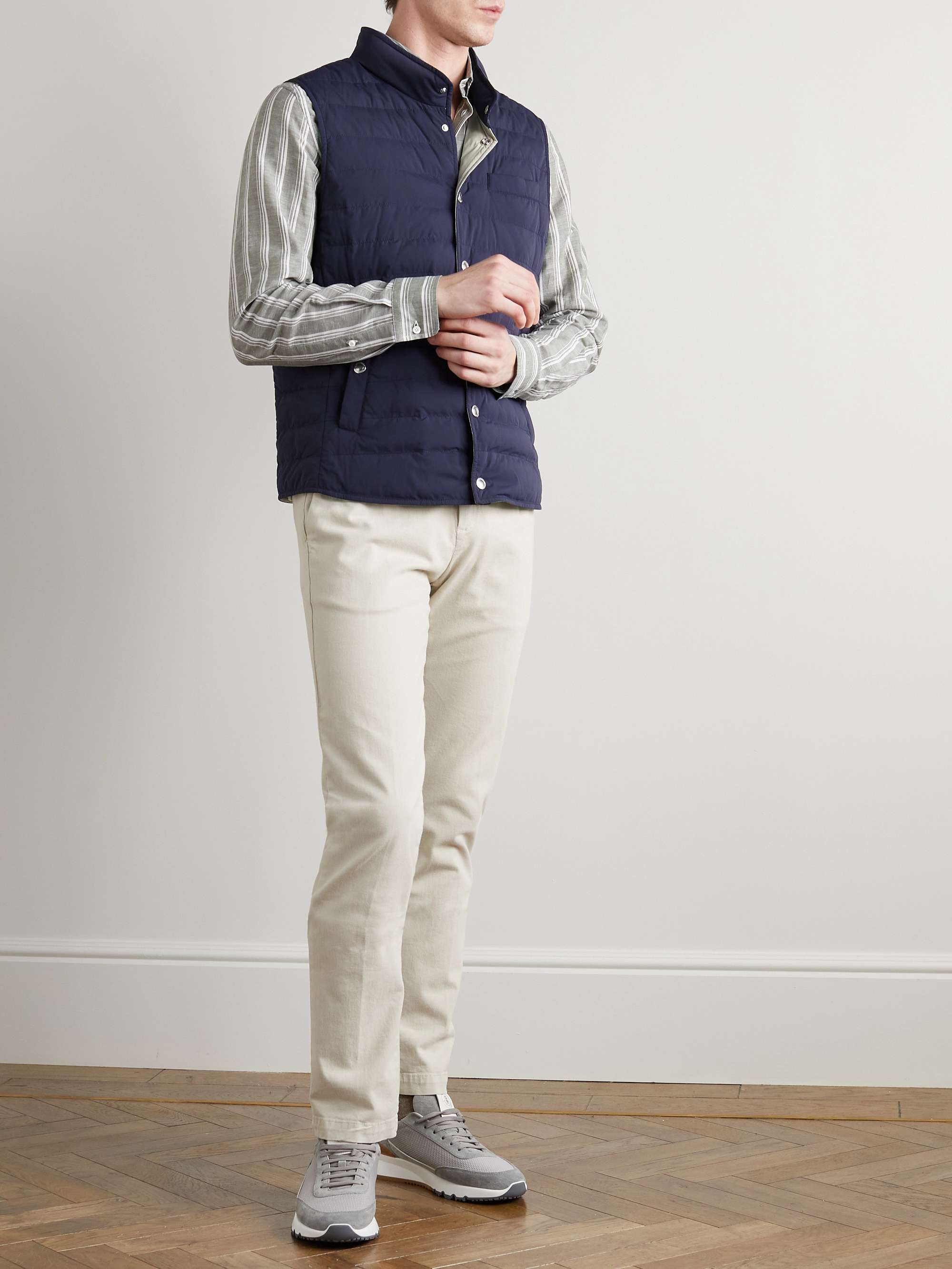 BRUNELLO CUCINELLI Slim-Fit Quilted Nylon Down Gilet