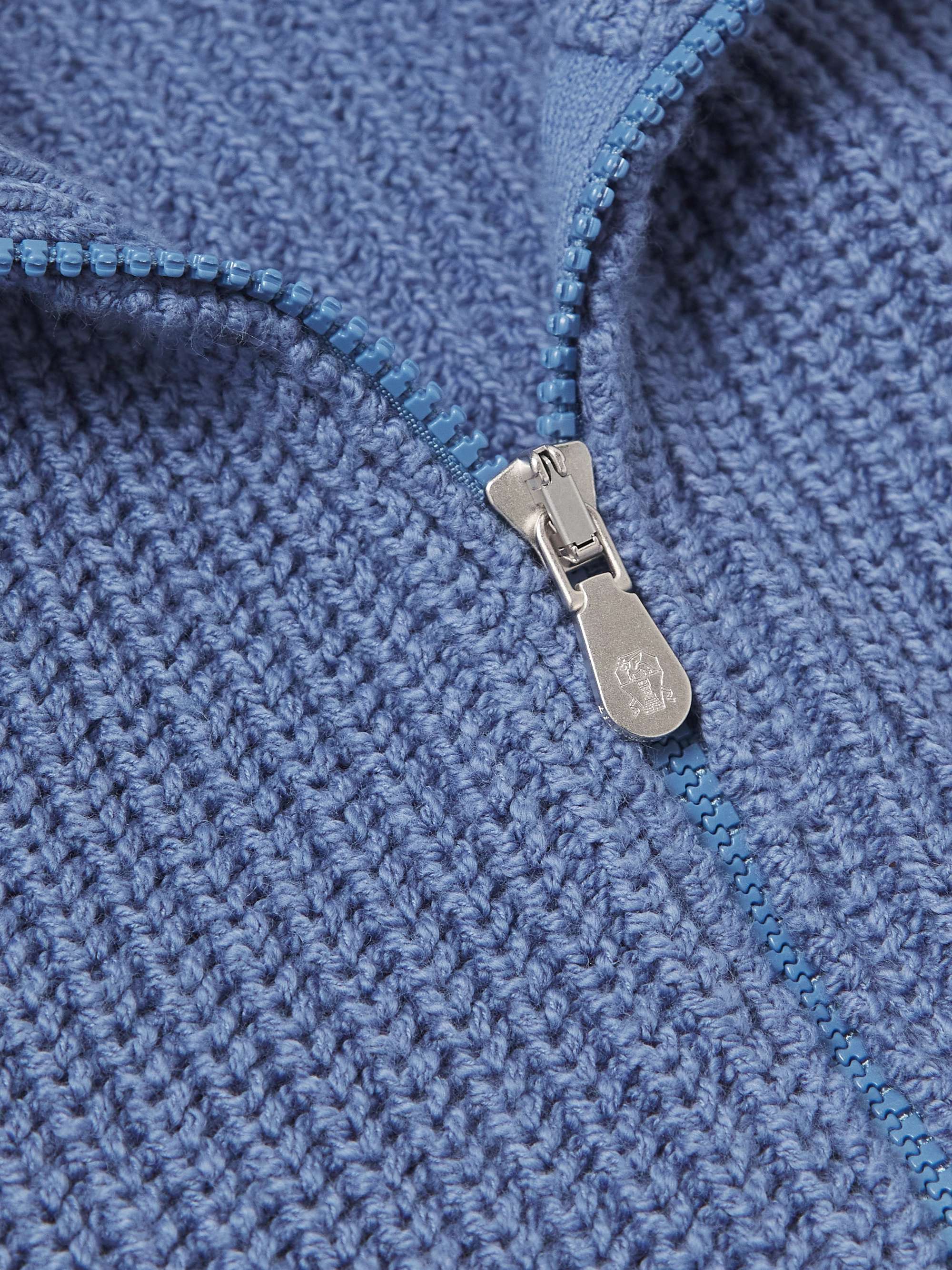 BRUNELLO CUCINELLI Ribbed Cotton Zip-Up Cardigan