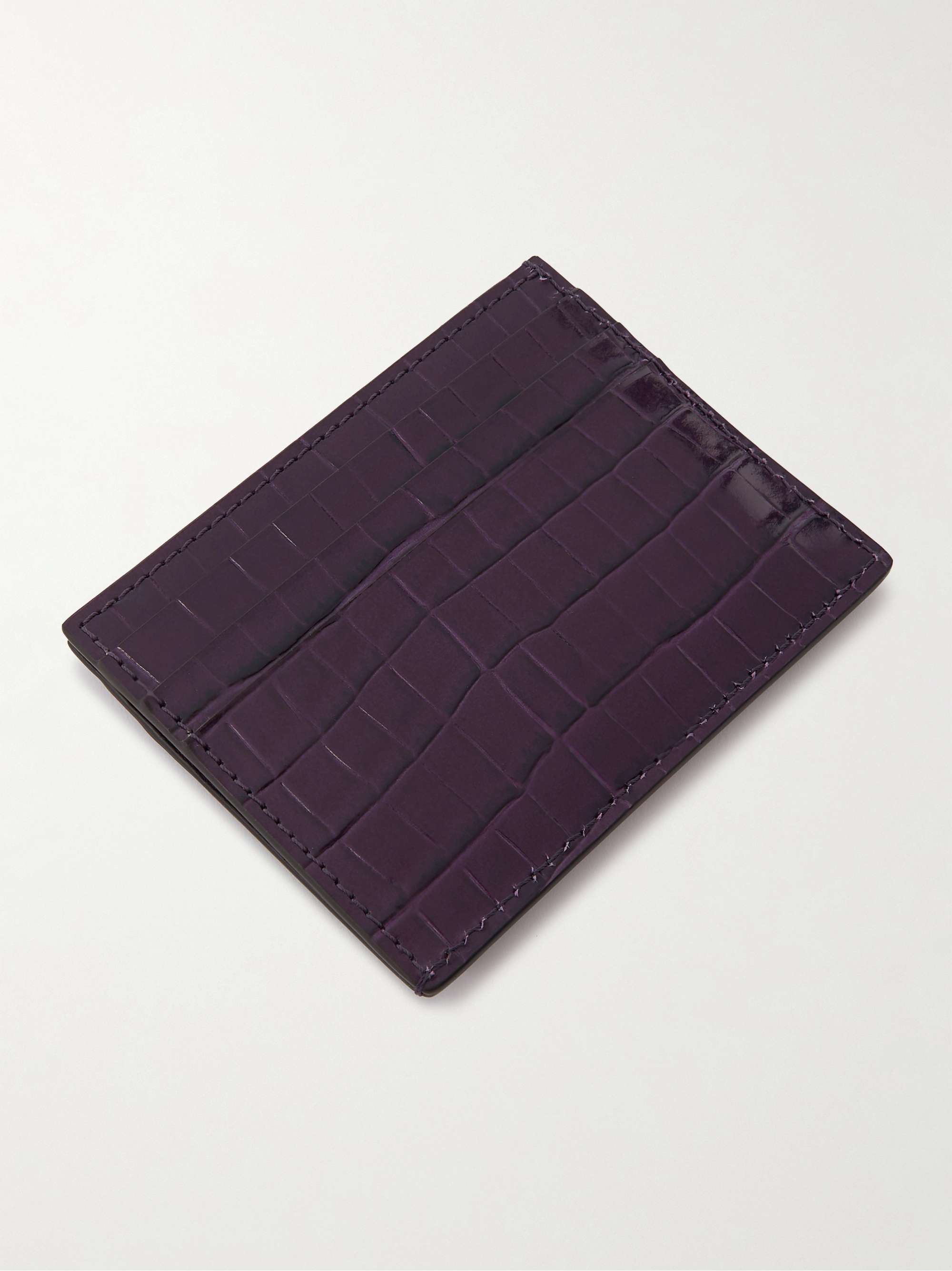 TOM FORD Croc-Effect Leather Cardholder