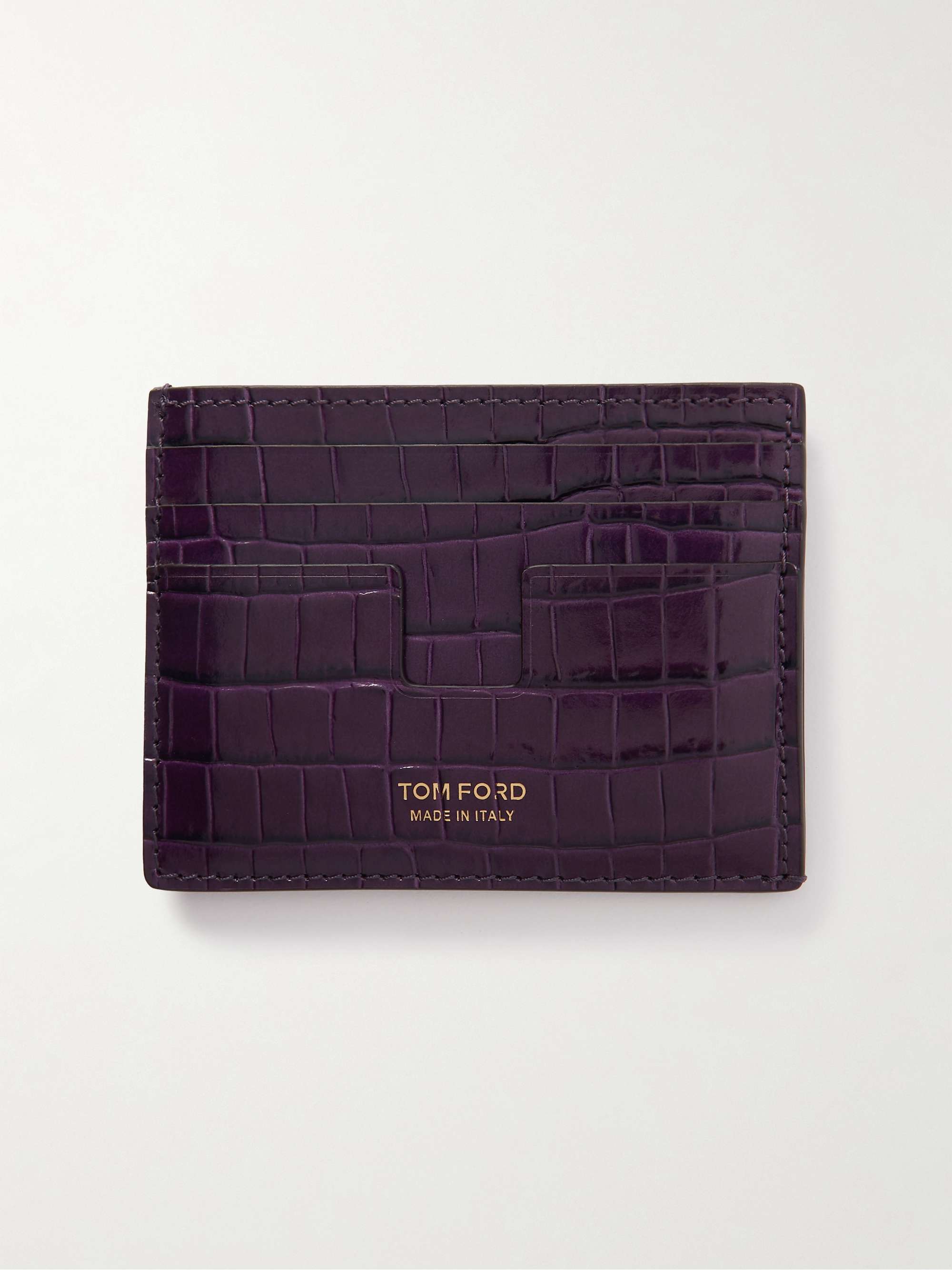 TOM FORD Croc-Effect Leather Cardholder | MR PORTER