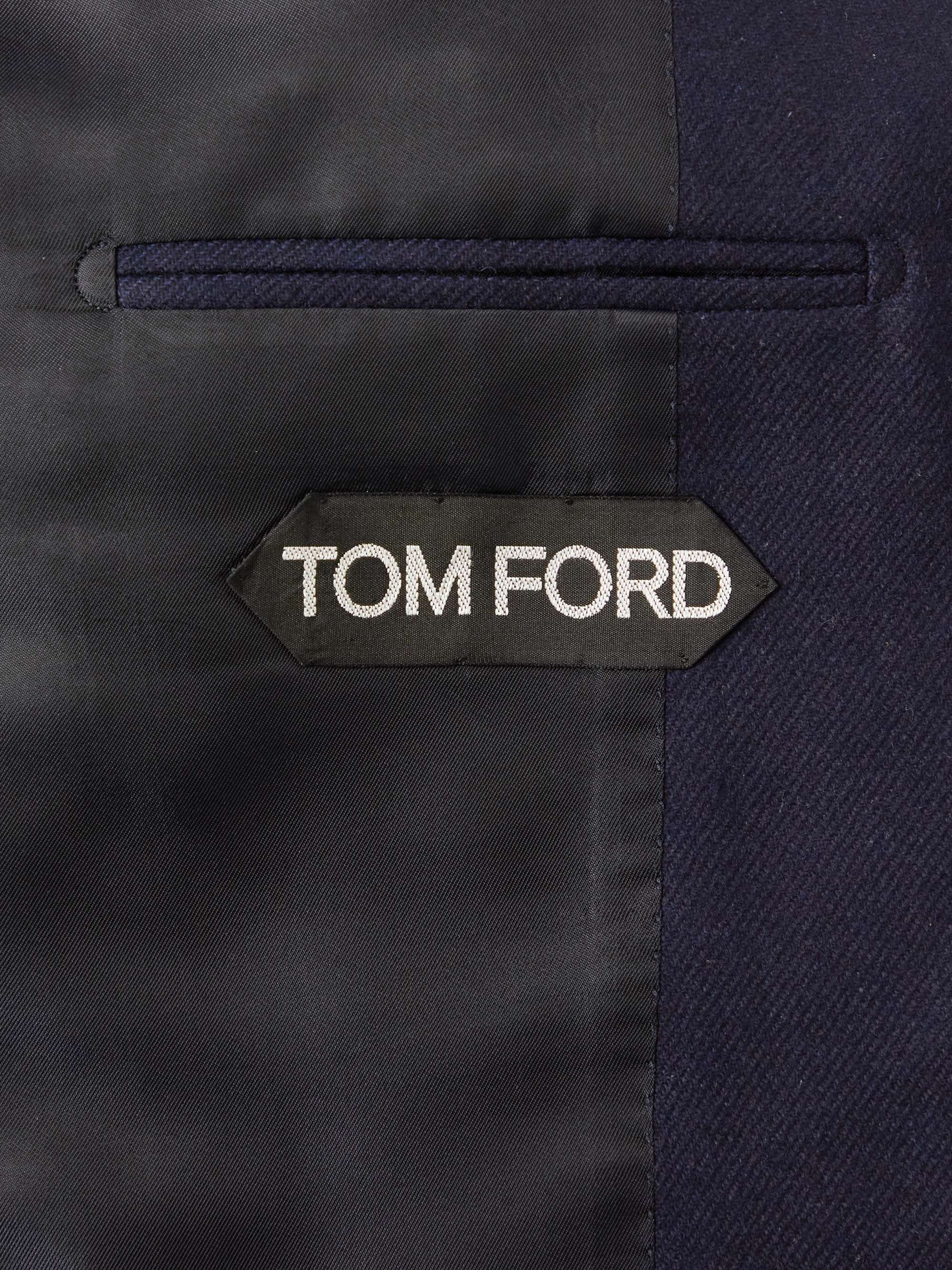 TOM FORD Blazer slim-fit in twill di misto lana e cashmere Shelton