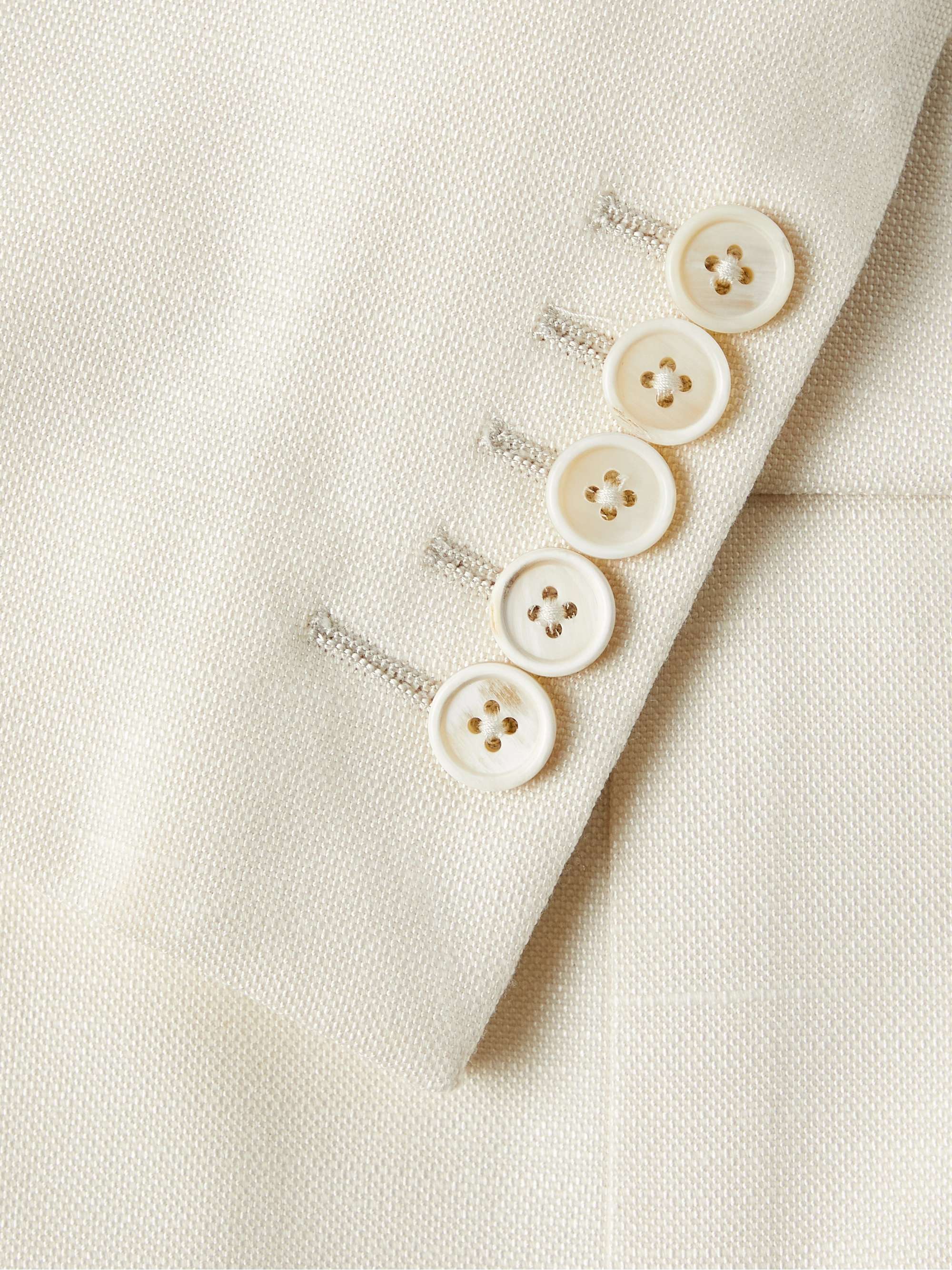 TOM FORD Cooper Slim-Fit Double-Breasted Silk, Wool and Mohair-Blend Blazer