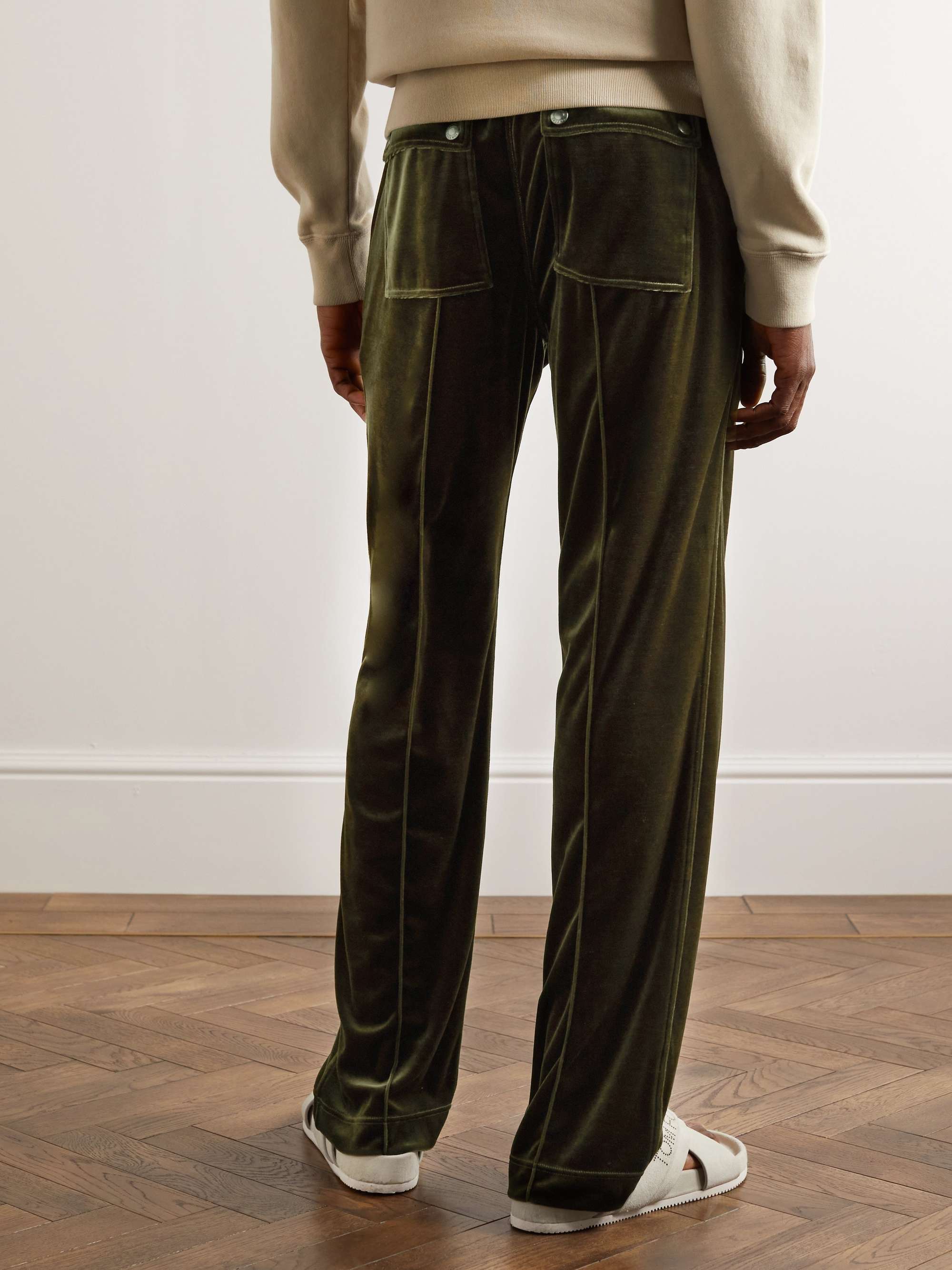 TOM FORD Slim-Fit Velvet Sweatpants