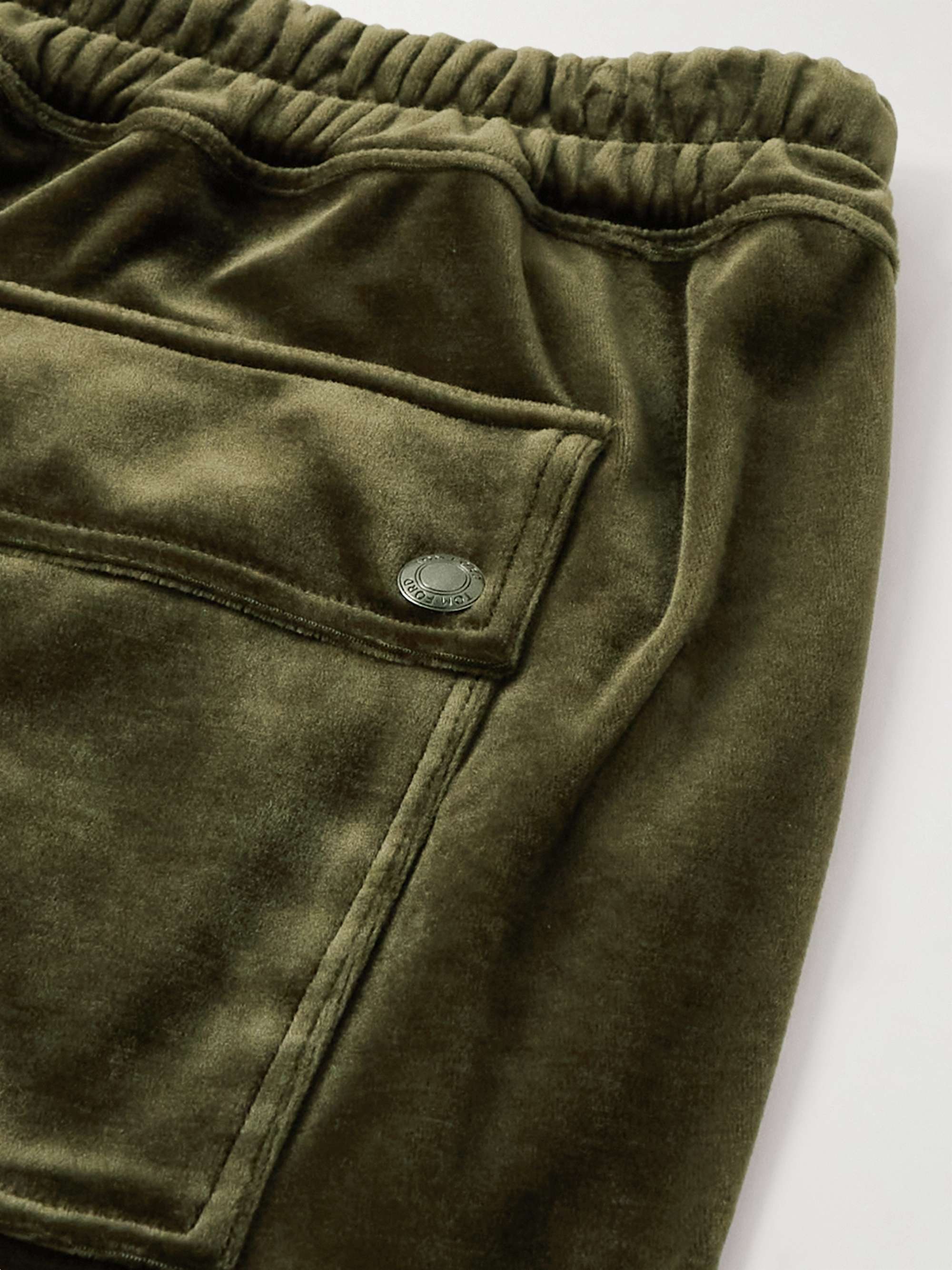 TOM FORD Slim-Fit Velvet Sweatpants