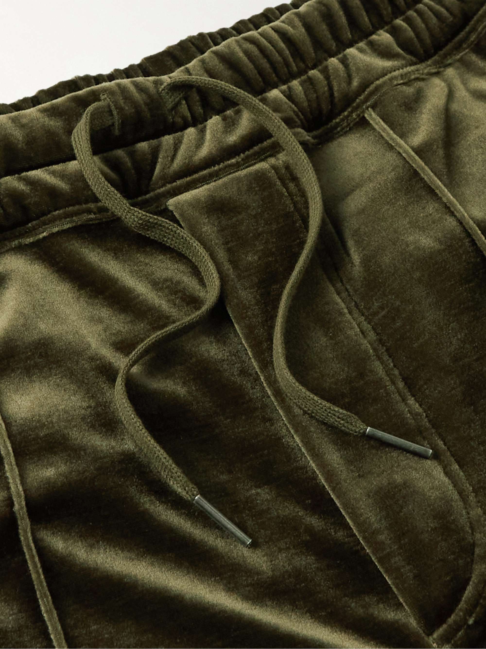 TOM FORD Slim-Fit Velvet Sweatpants